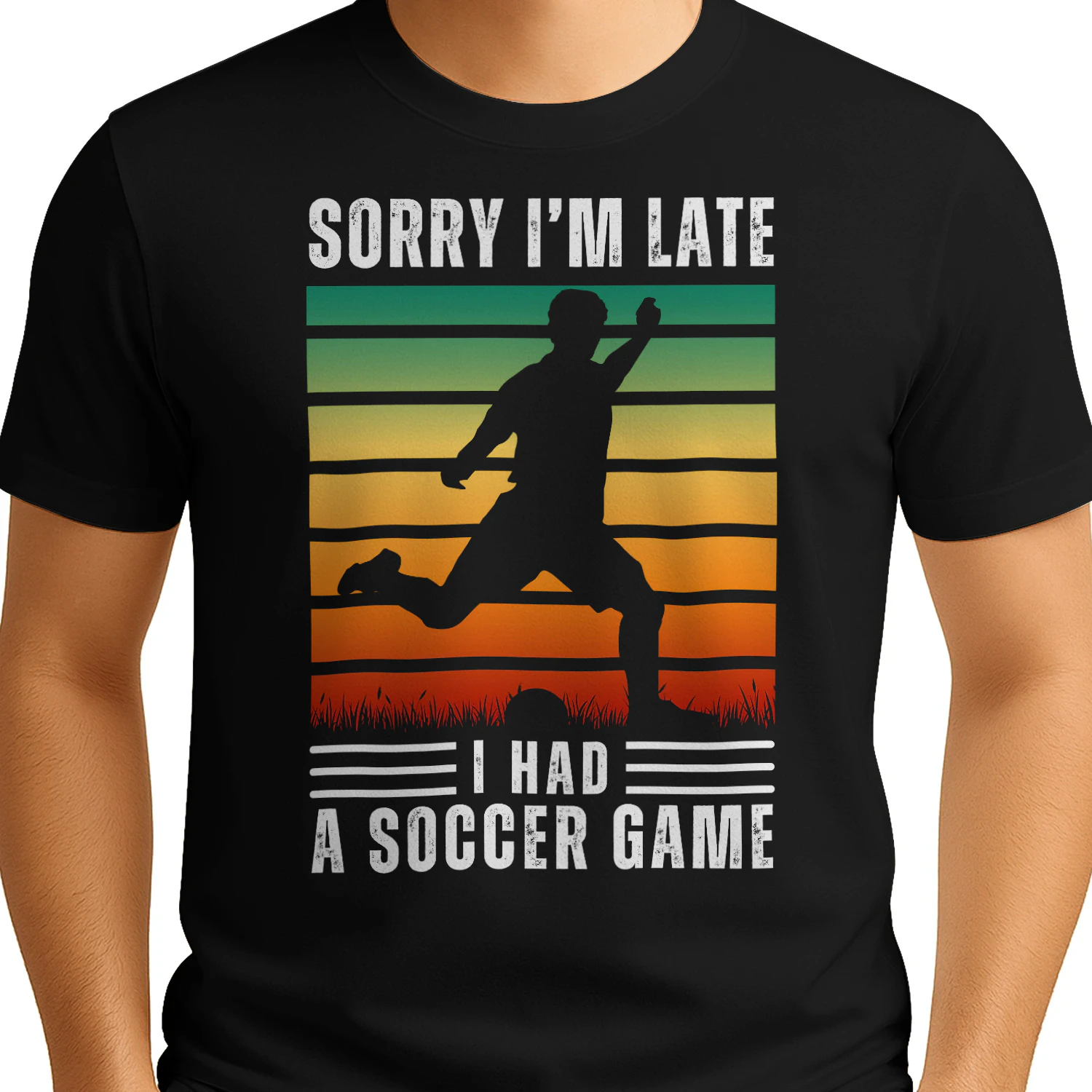 Sorry I'm Late I Had A Soccer Game Retro T-Shirt
