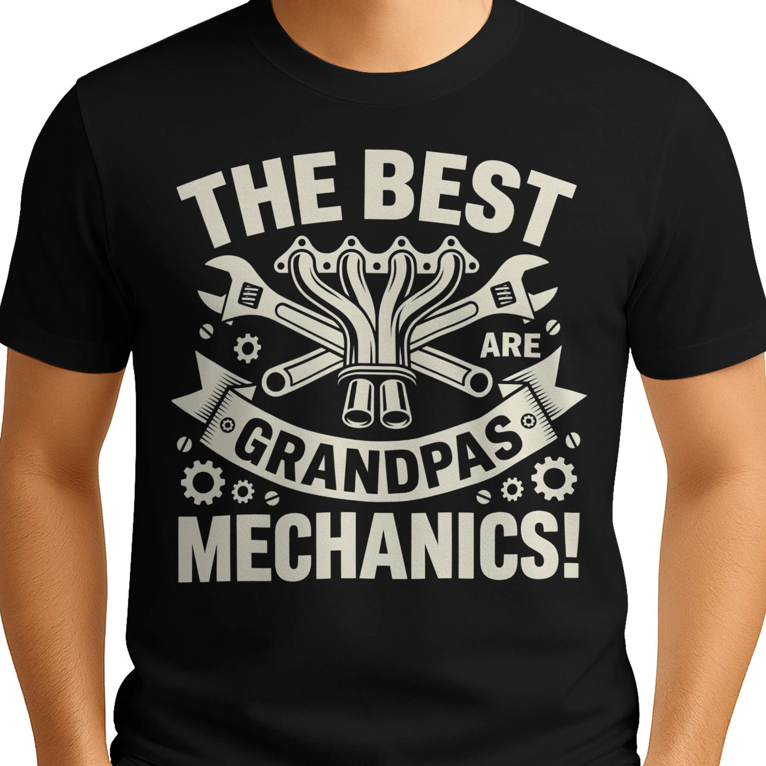 The Best Grandpas Are Mechanics Vintage Garage Car Enthusiast T-Shirt
