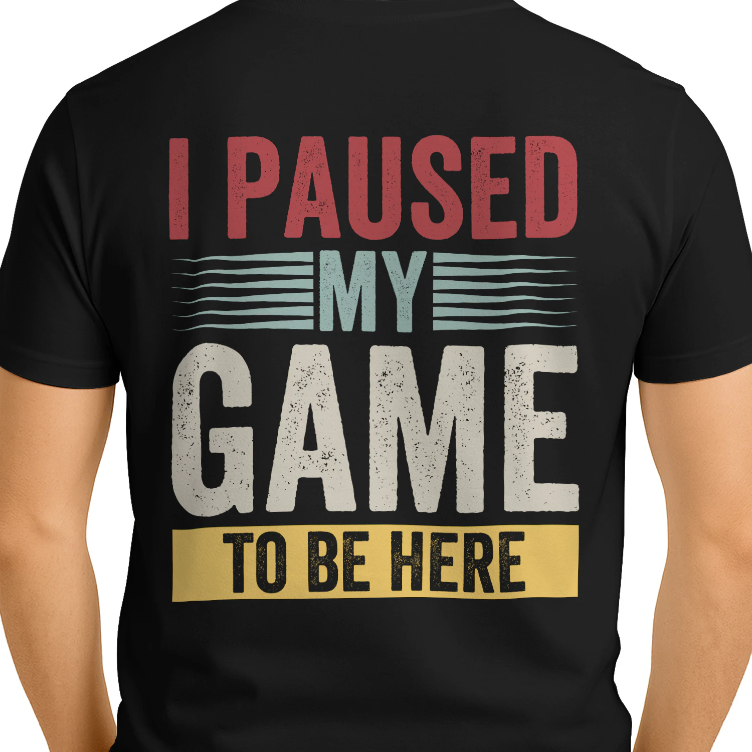 I Paused My Game To Be Here Vintage Gamer Graphic T-Shirt