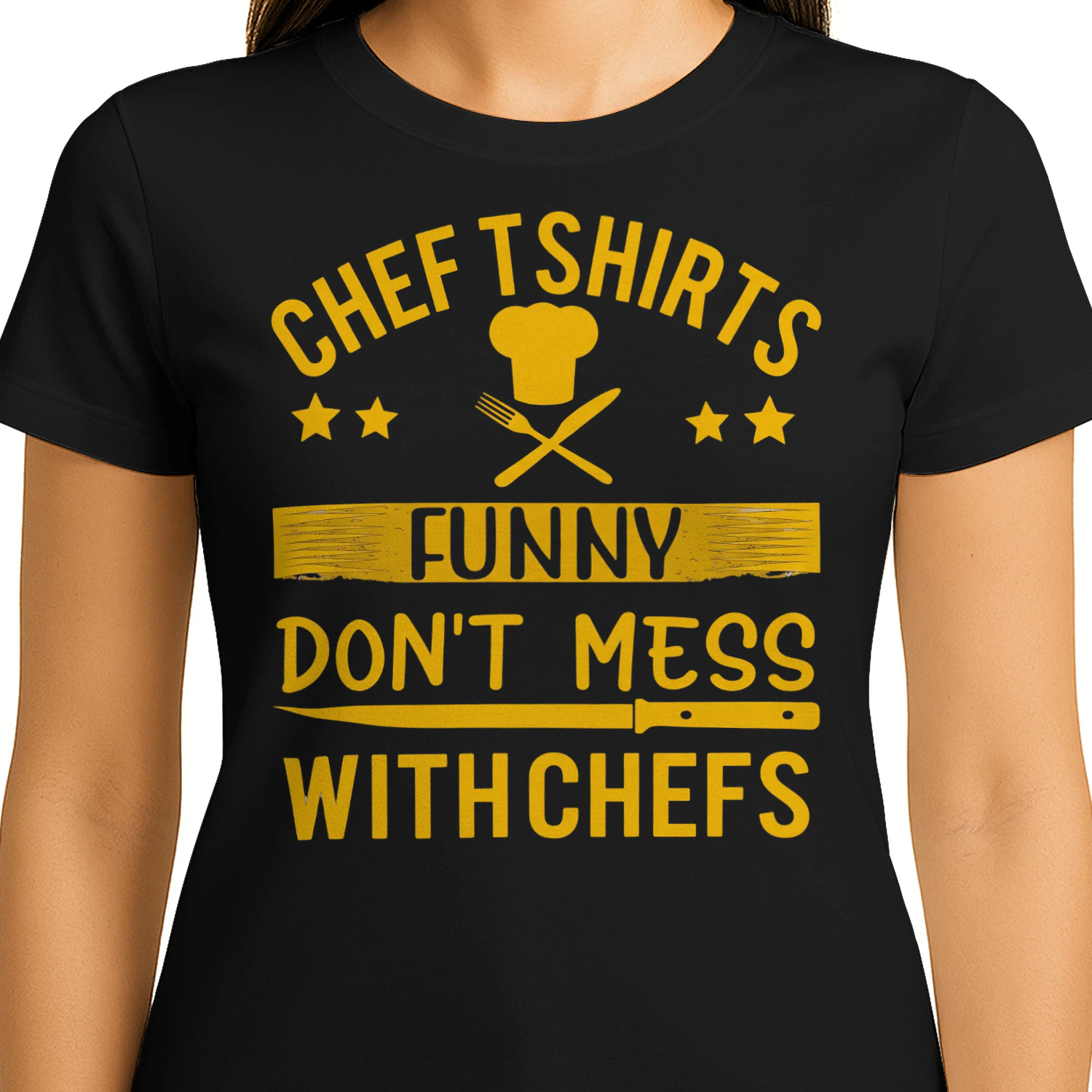 Don't Mess With Chefs Funny Cooking Kitchen Knife T-Shirt