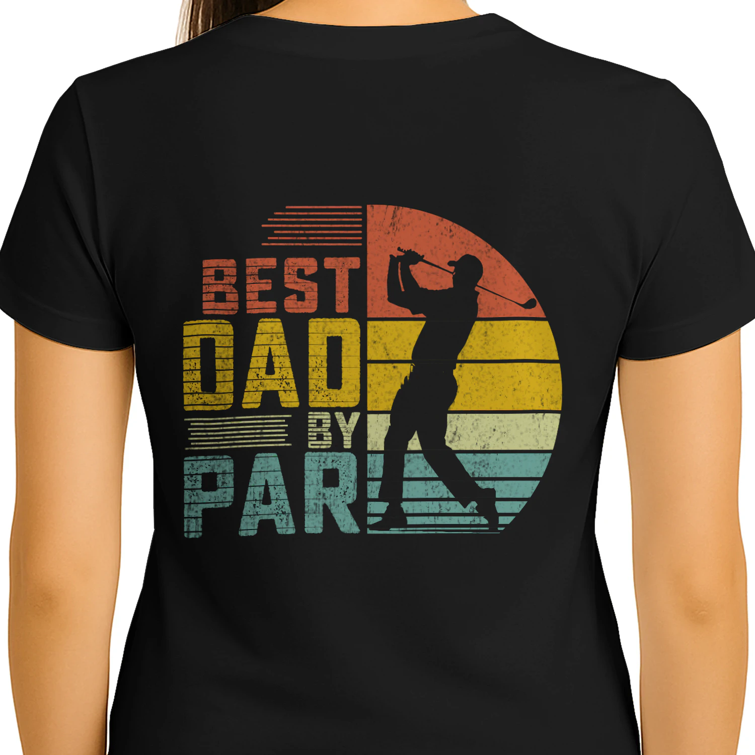 Best Dad By Par Vintage Golf Graphic T-Shirt