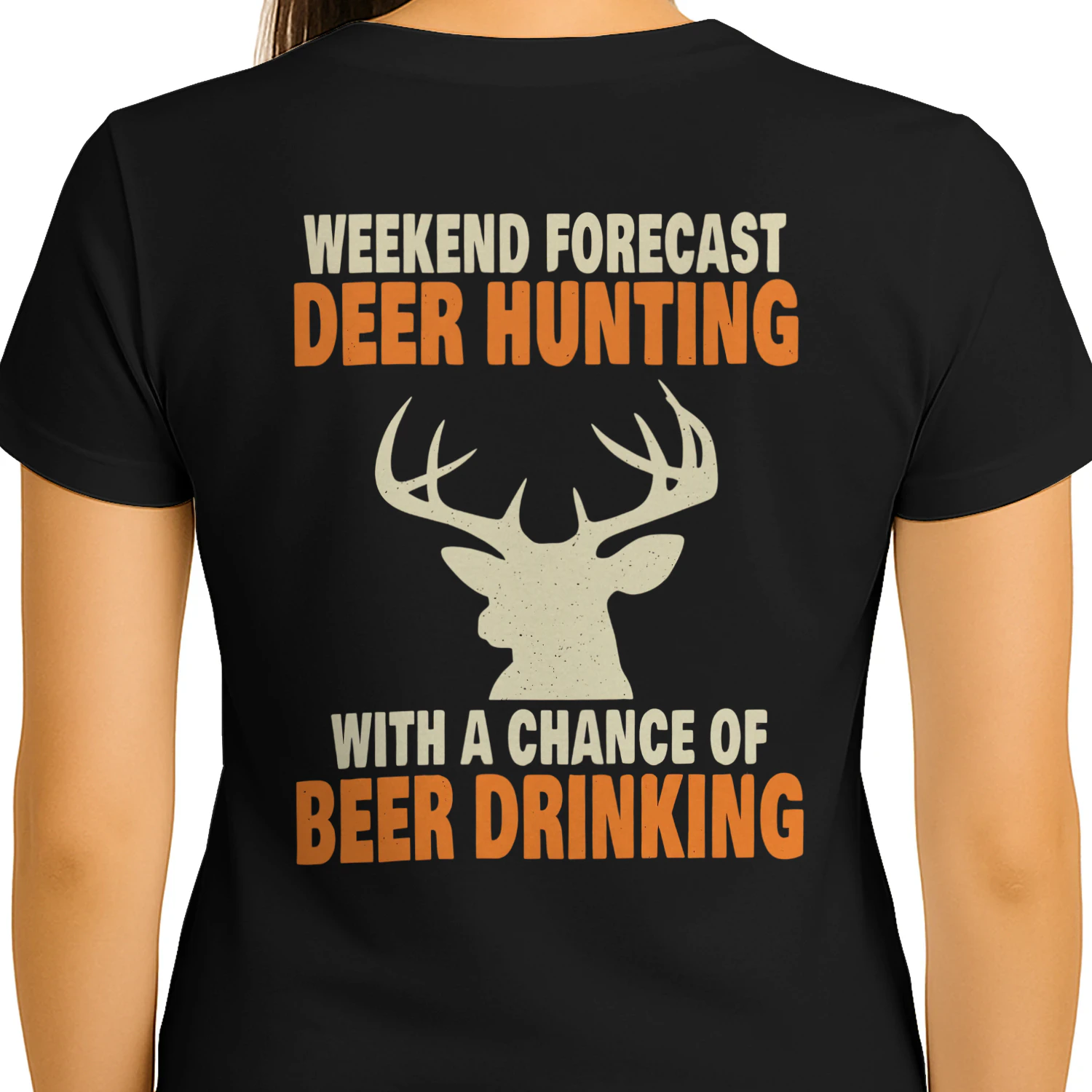 Weekend Forecast Deer Hunting And Beer Drinking Funny T-Shirt