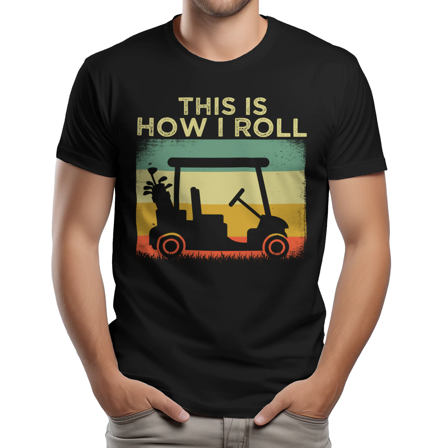 This Is How I Roll Funny Golf Cart Retro T-Shirt