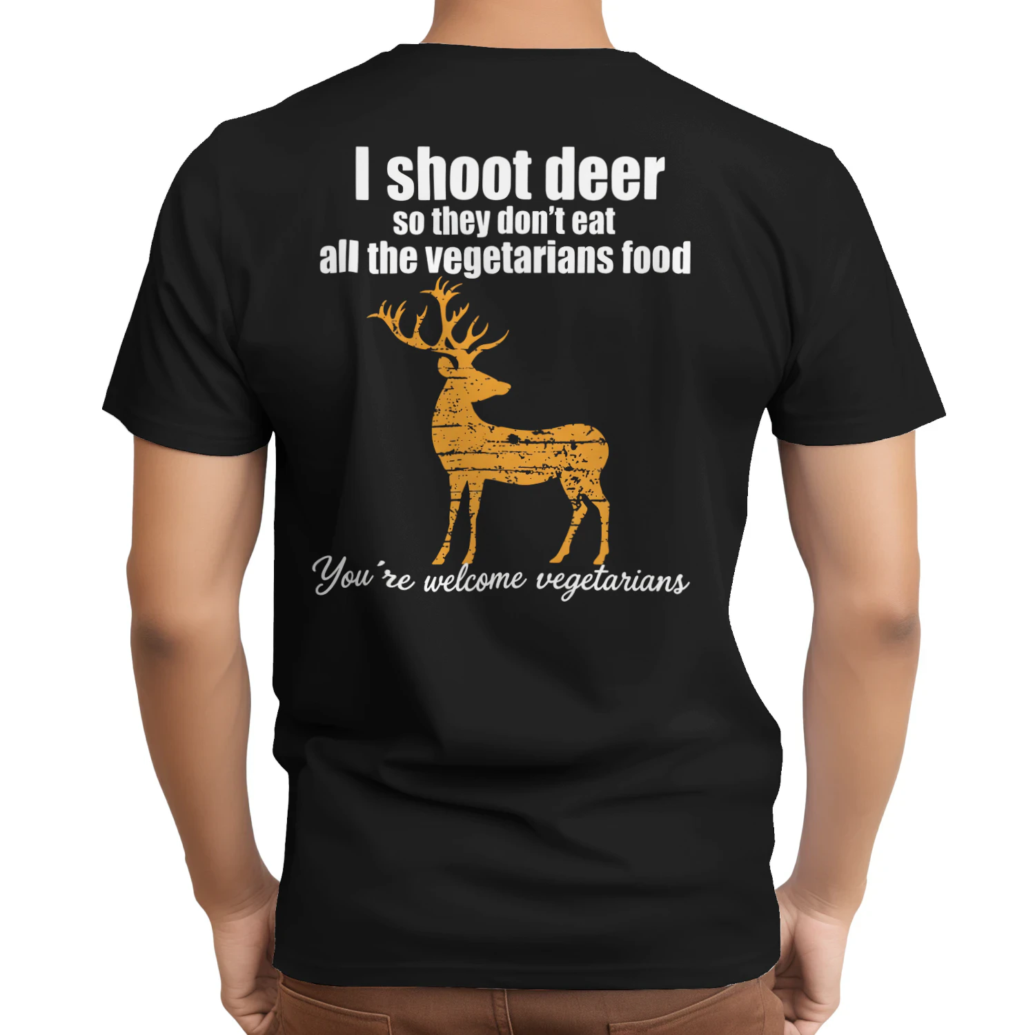 I Shoot Deer To Save Vegetarians Funny Hunting T-Shirt