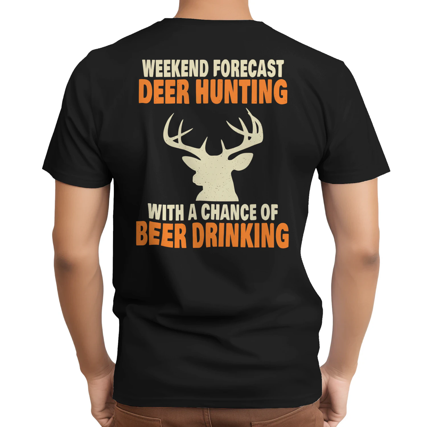 Weekend Forecast Deer Hunting And Beer Drinking Funny T-Shirt