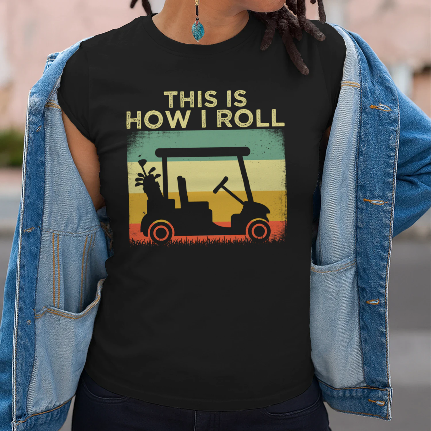 This Is How I Roll Funny Golf Cart Retro T-Shirt
