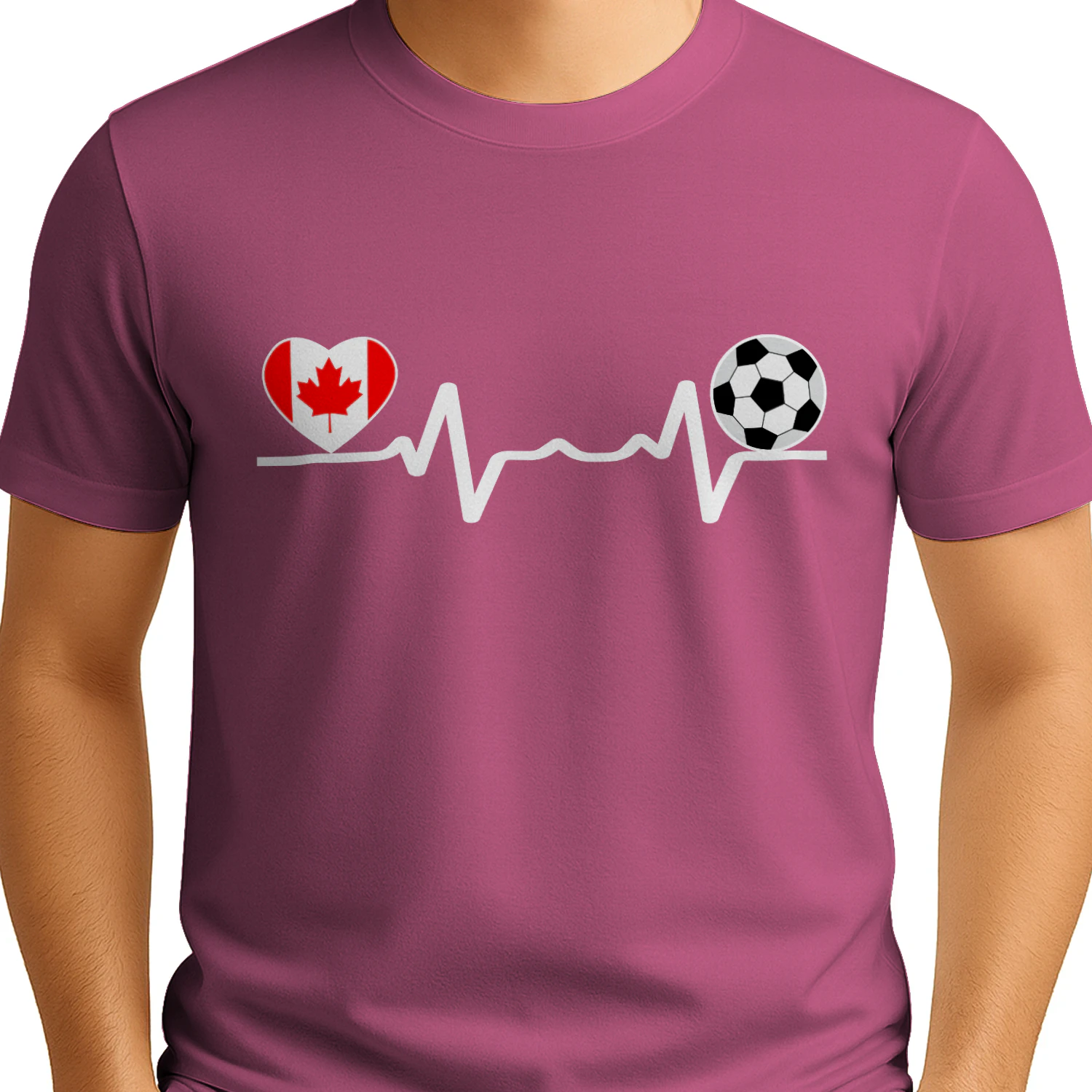 Canada Soccer Heartbeat Graphic T-Shirt