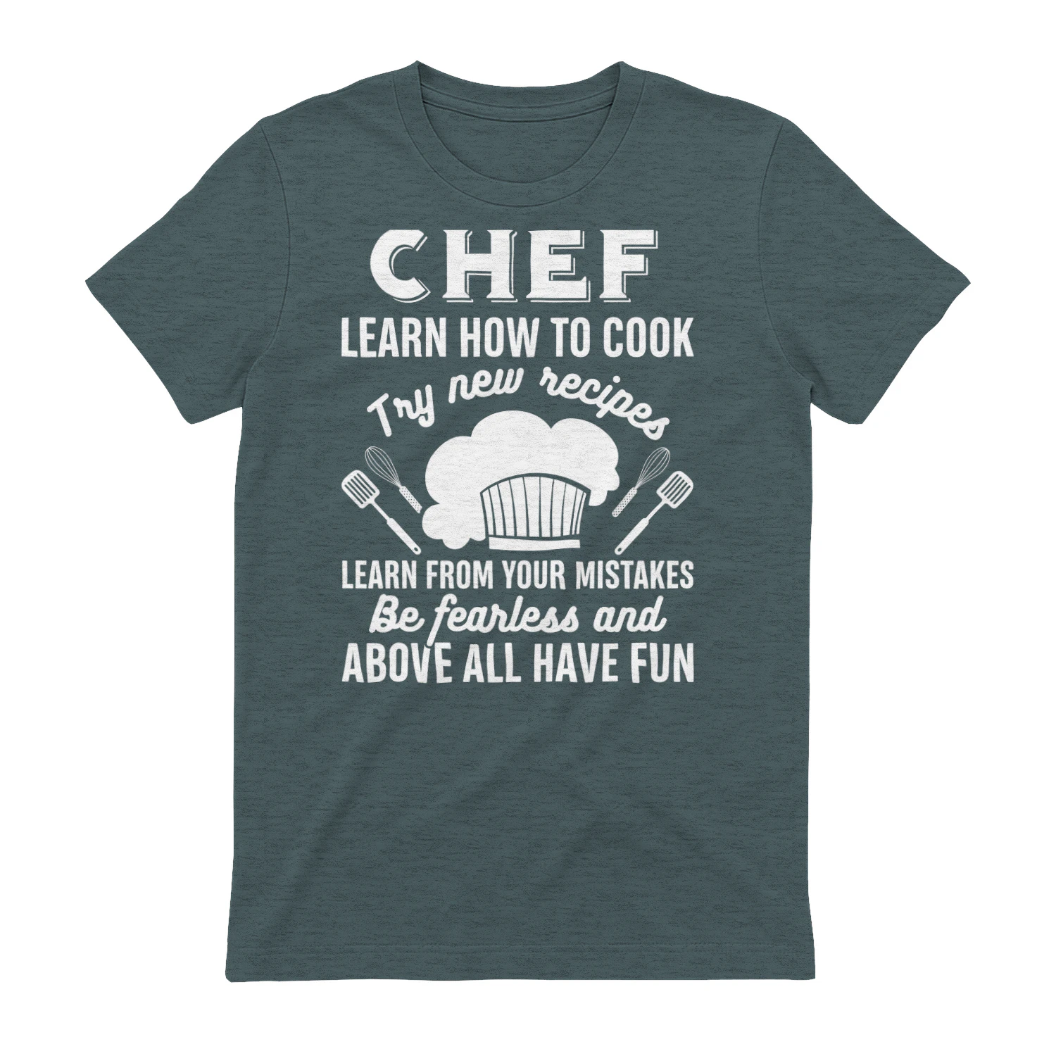 Chef Rules Learn To Cook Try New Recipes Kitchen Humor T-Shirt