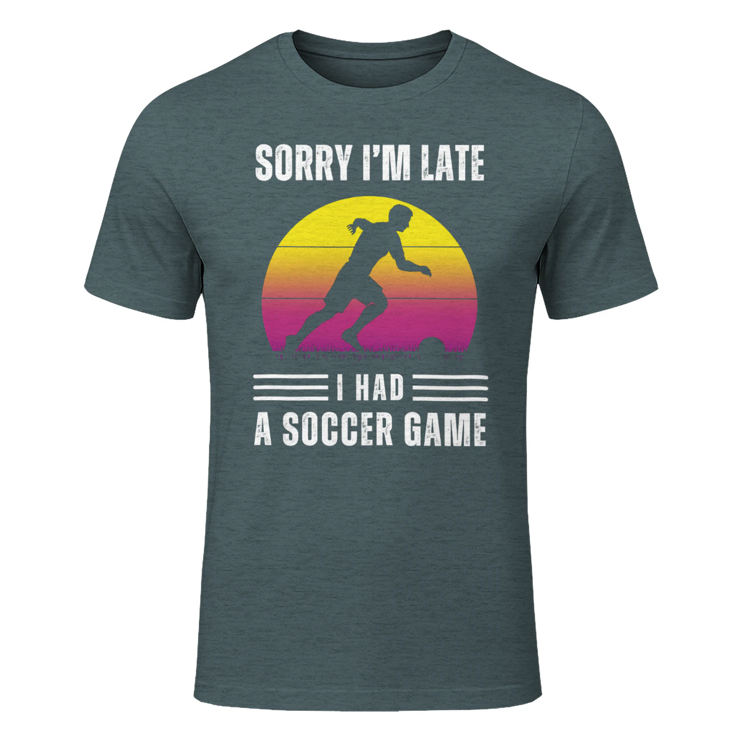 Sorry I'm Late I Had A Soccer Game Retro Graphic T-Shirt