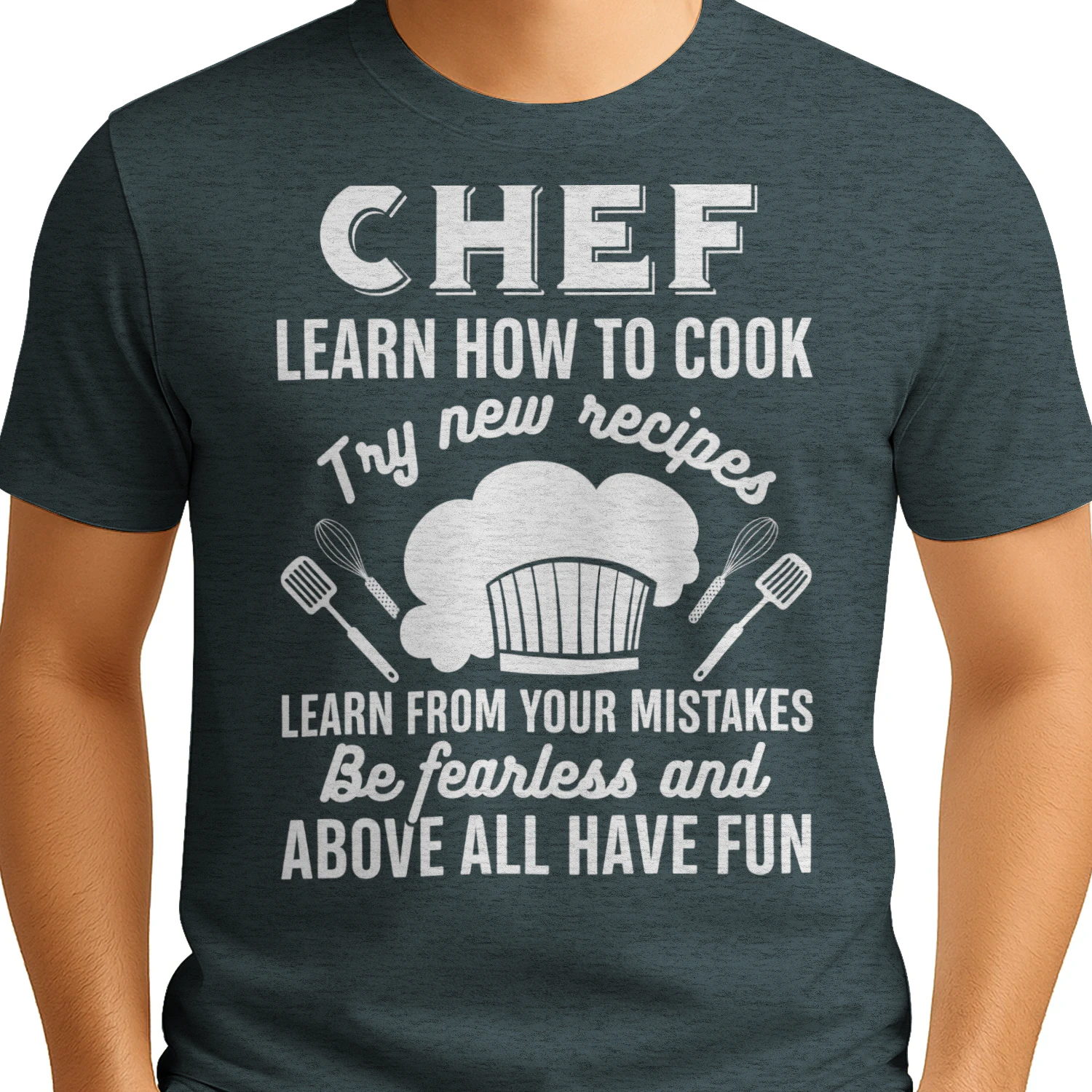 Chef Rules Learn To Cook Try New Recipes Kitchen Humor T-Shirt