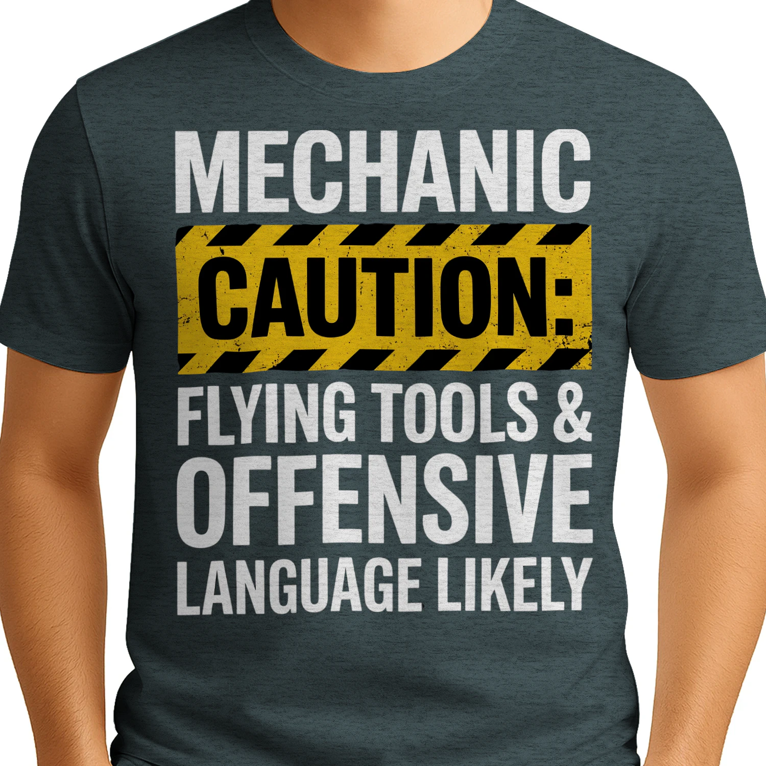 Mechanic Caution Flying Tools Offensive Language Likely T-Shirt