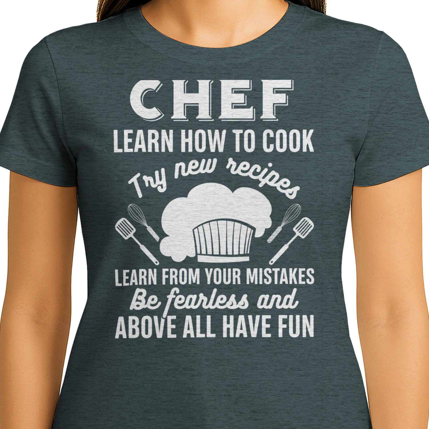 Chef Rules Learn To Cook Try New Recipes Kitchen Humor T-Shirt