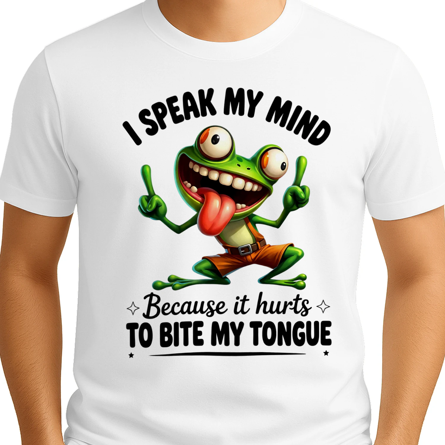 I Speak My Mind Funny Crazy Frog Sarcastic Attitude T-Shirt