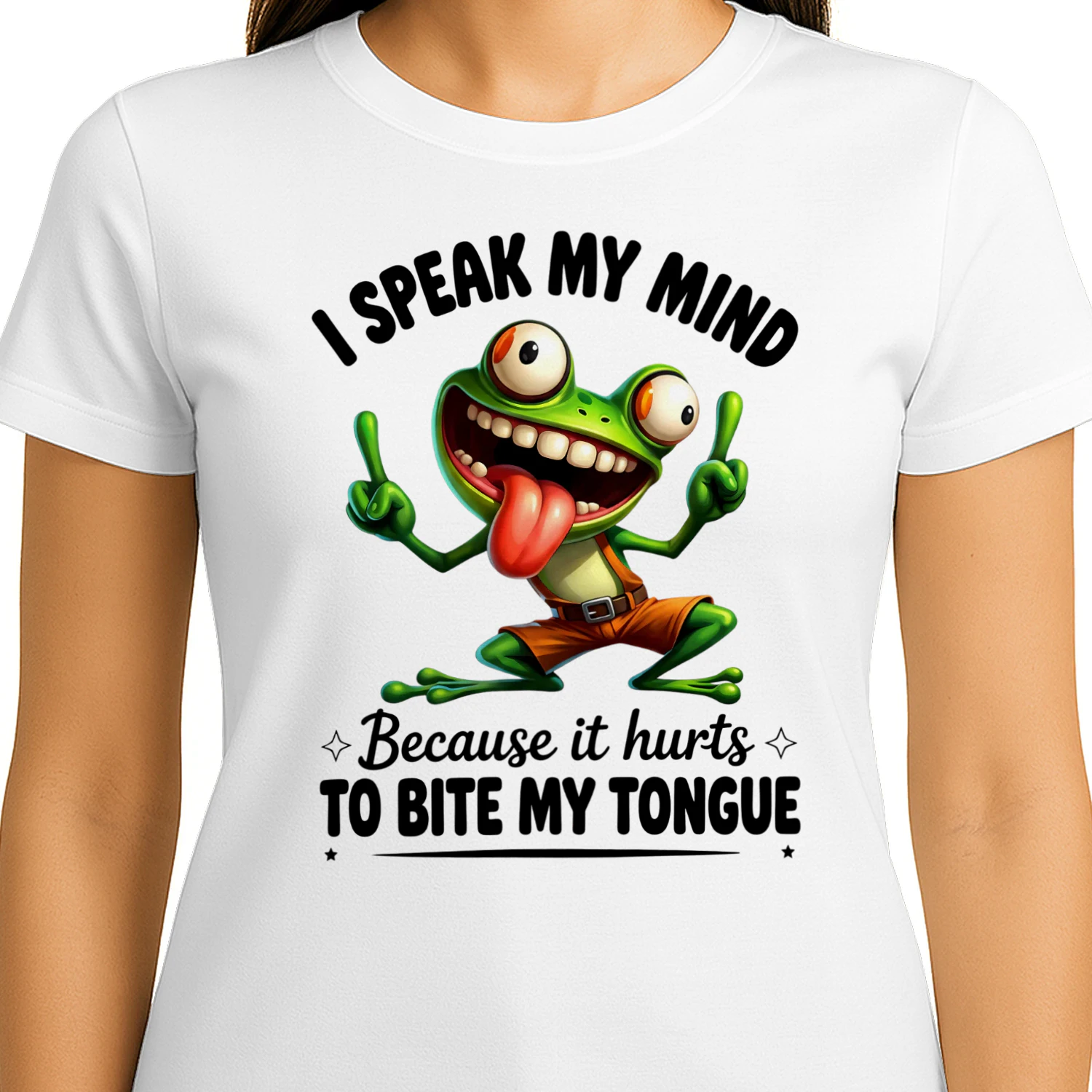 I Speak My Mind Funny Crazy Frog Sarcastic Attitude T-Shirt