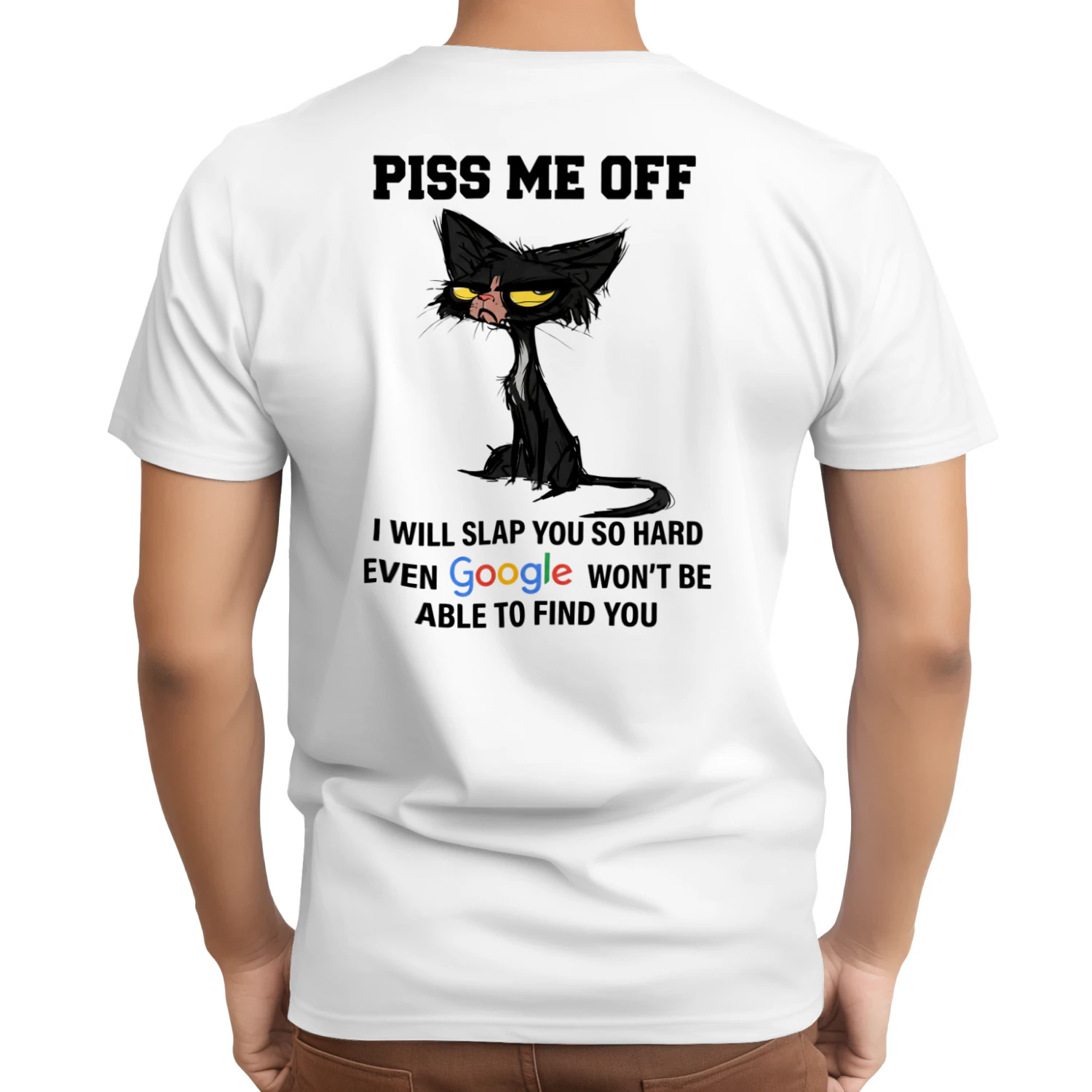 Piss Me Off I Will Slap You Funny Grumpy Cat T-Shirt