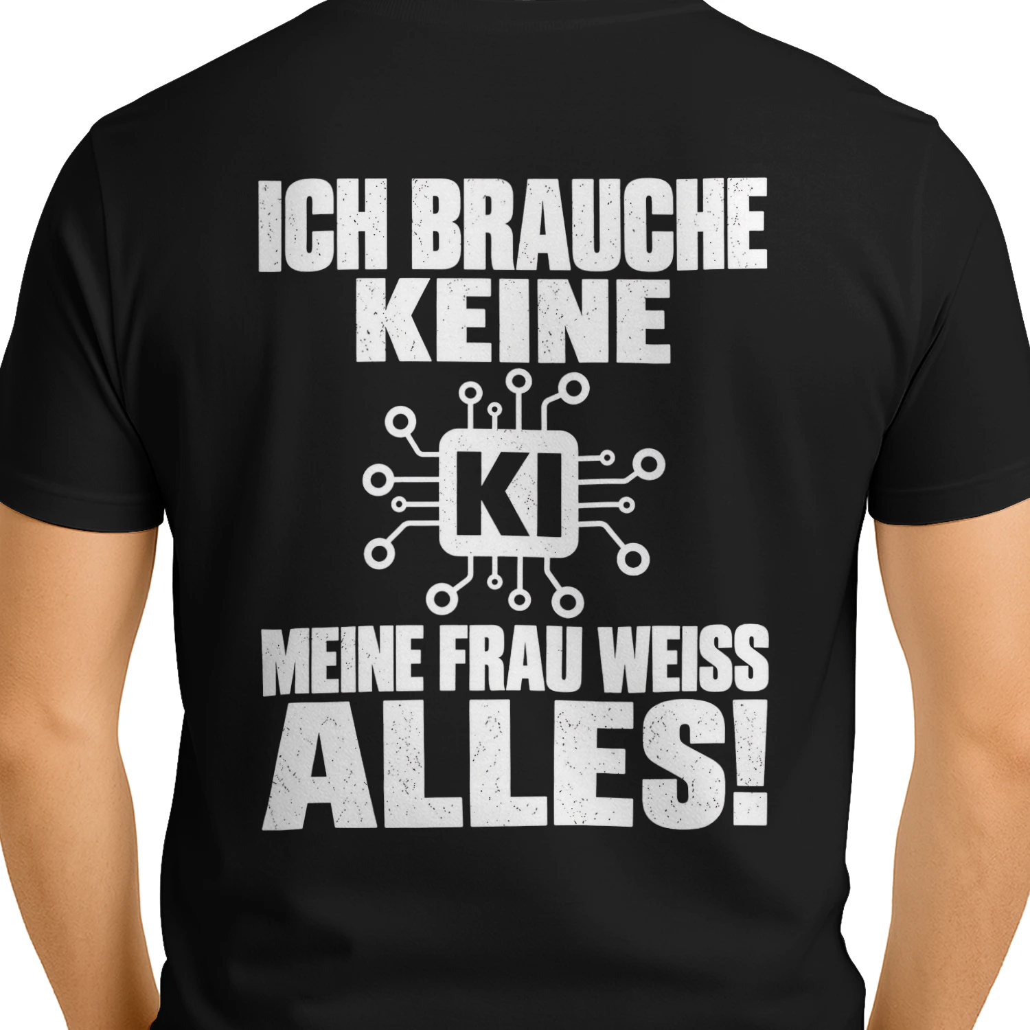 Ich Brauche Keine KI Meine Frau Weiss Alles Lustiges Deutsches T-Shirt