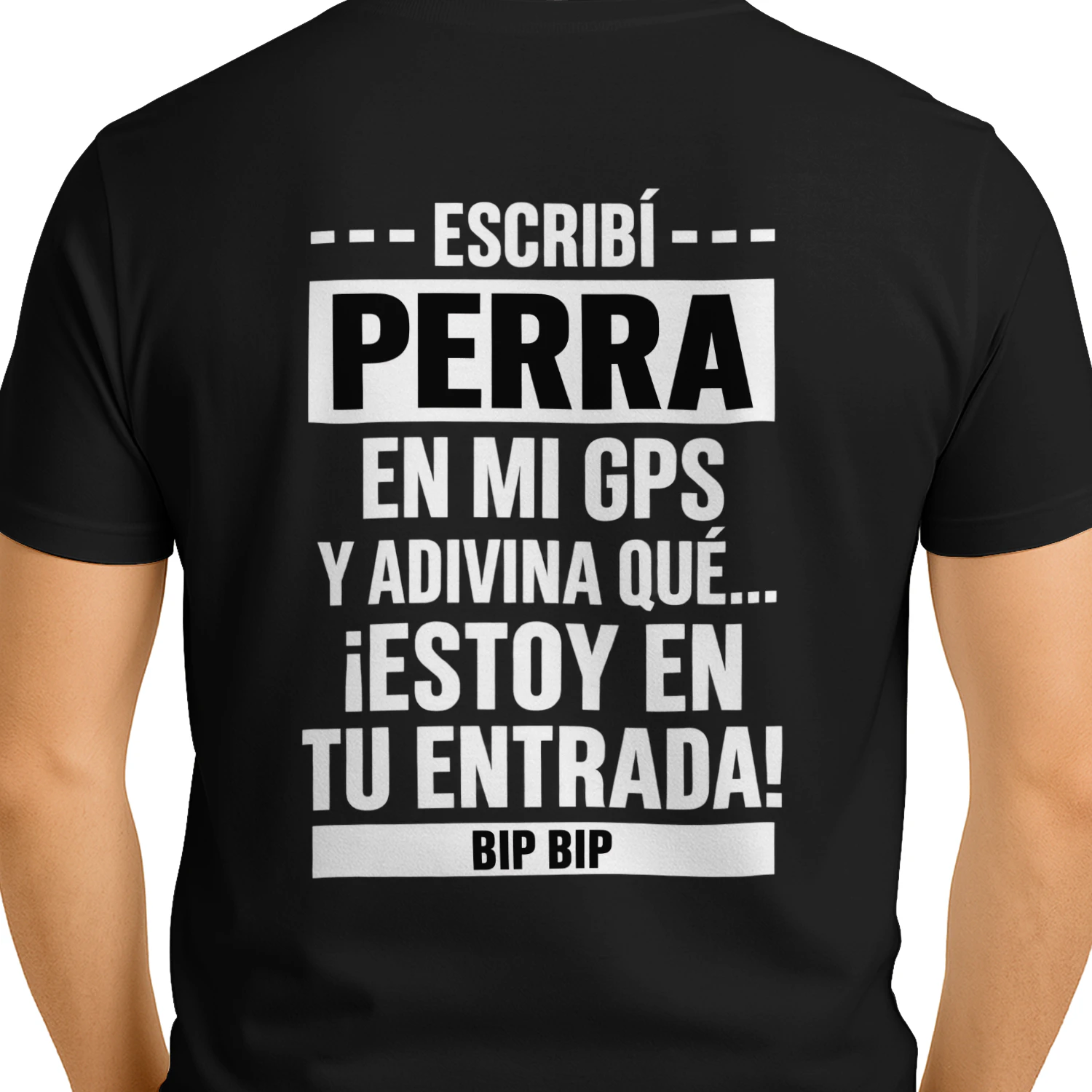 Escribí perra en mi GPS – Camiseta de humor atrevido
