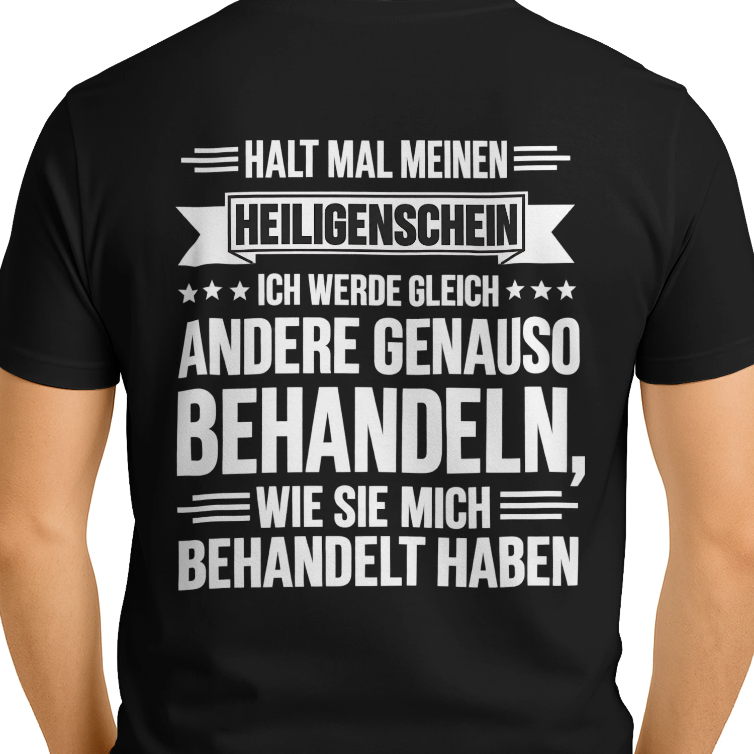 Halt mal meinen Heiligenschein – Sarkastisches Statement-Shirt