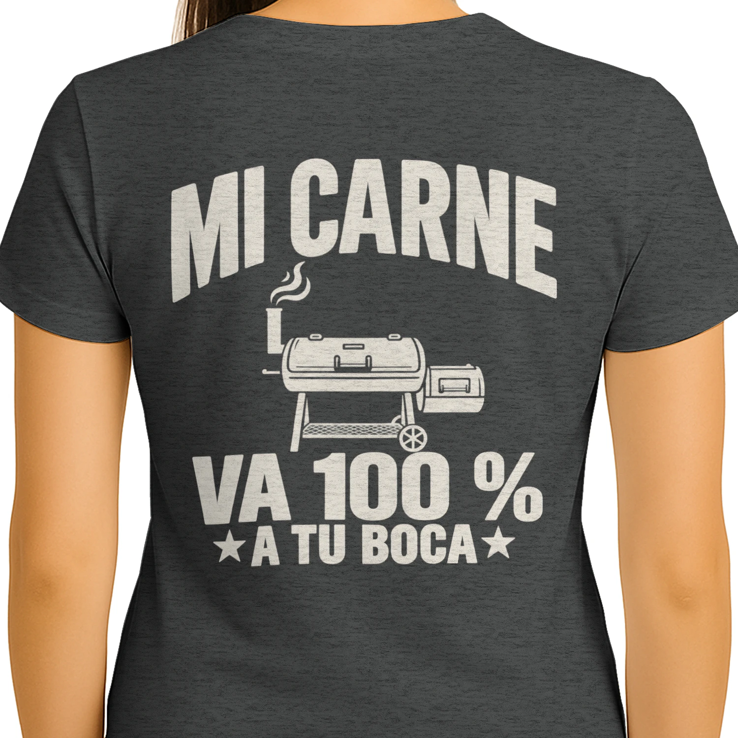 Mi carne va a tu boca – Camiseta de barbacoa con doble sentido