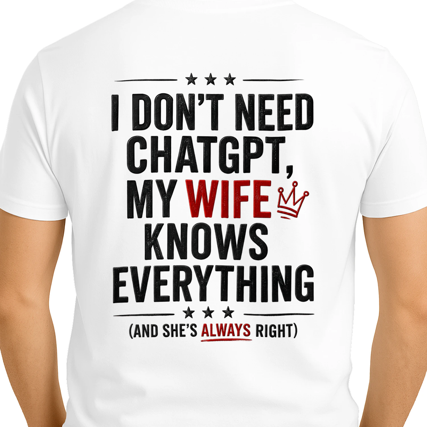 I Don't Need ChatGPT Funny Wife Knows Everything T-Shirt