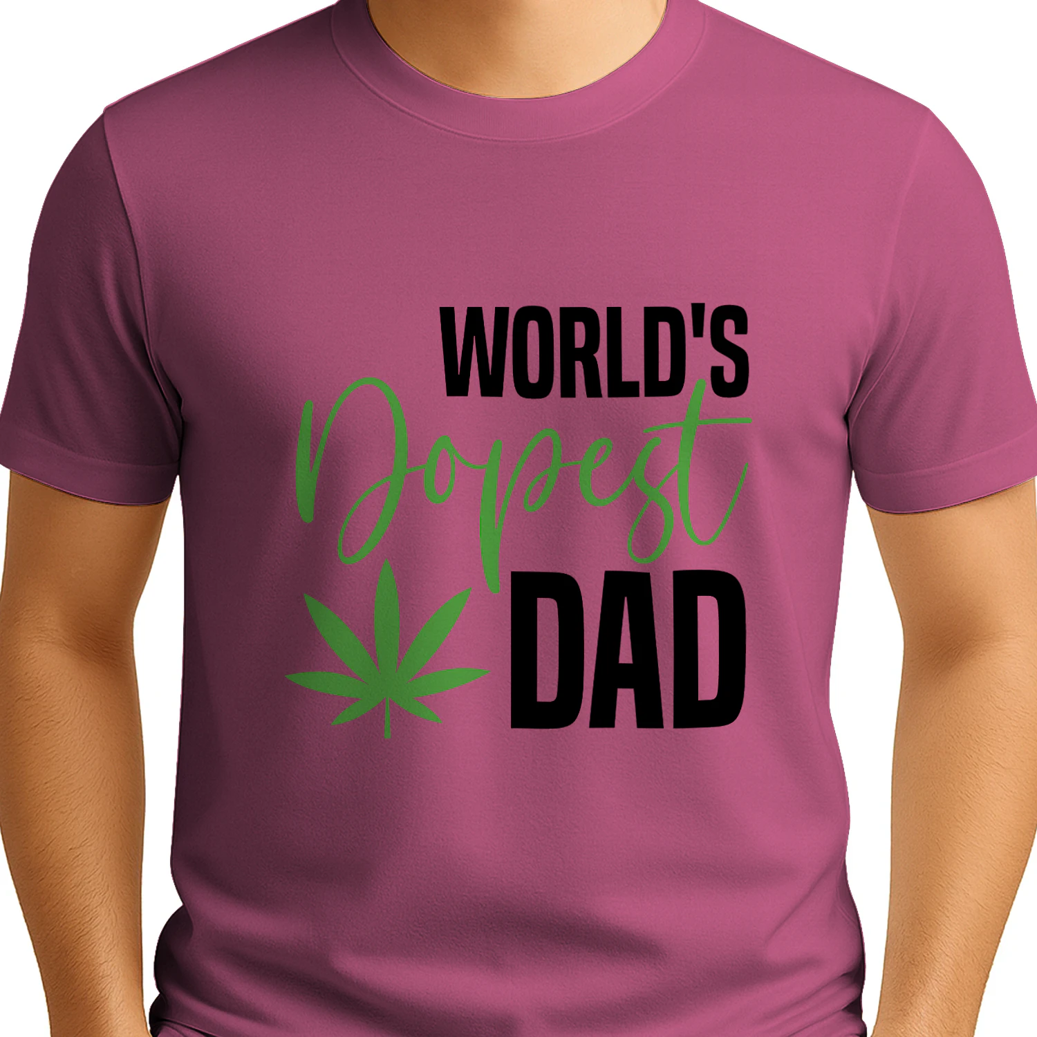 World’s Dopest Dad Cannabis Leaf Funny Father Design