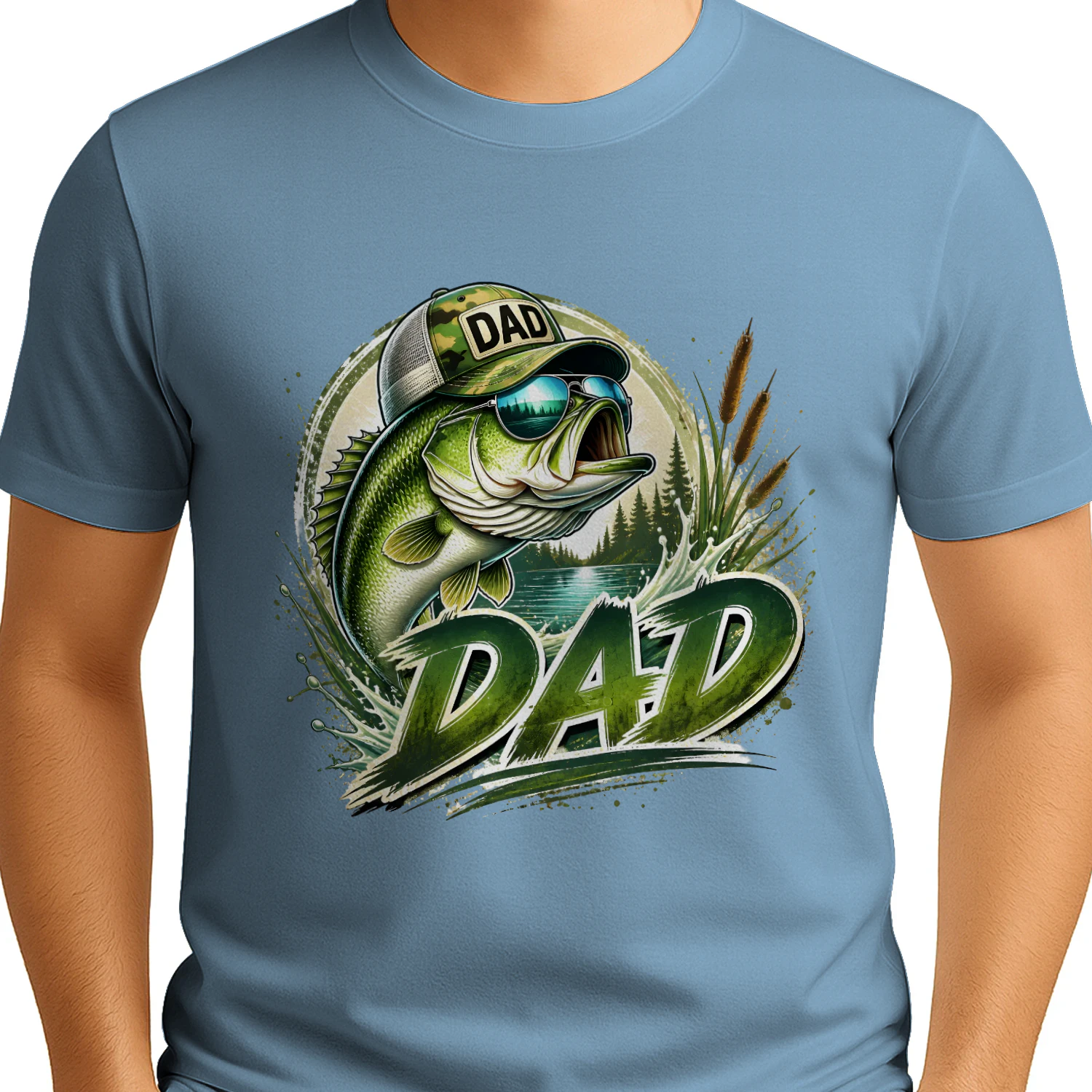 Fishing Dad Bass Outdoor Father Design