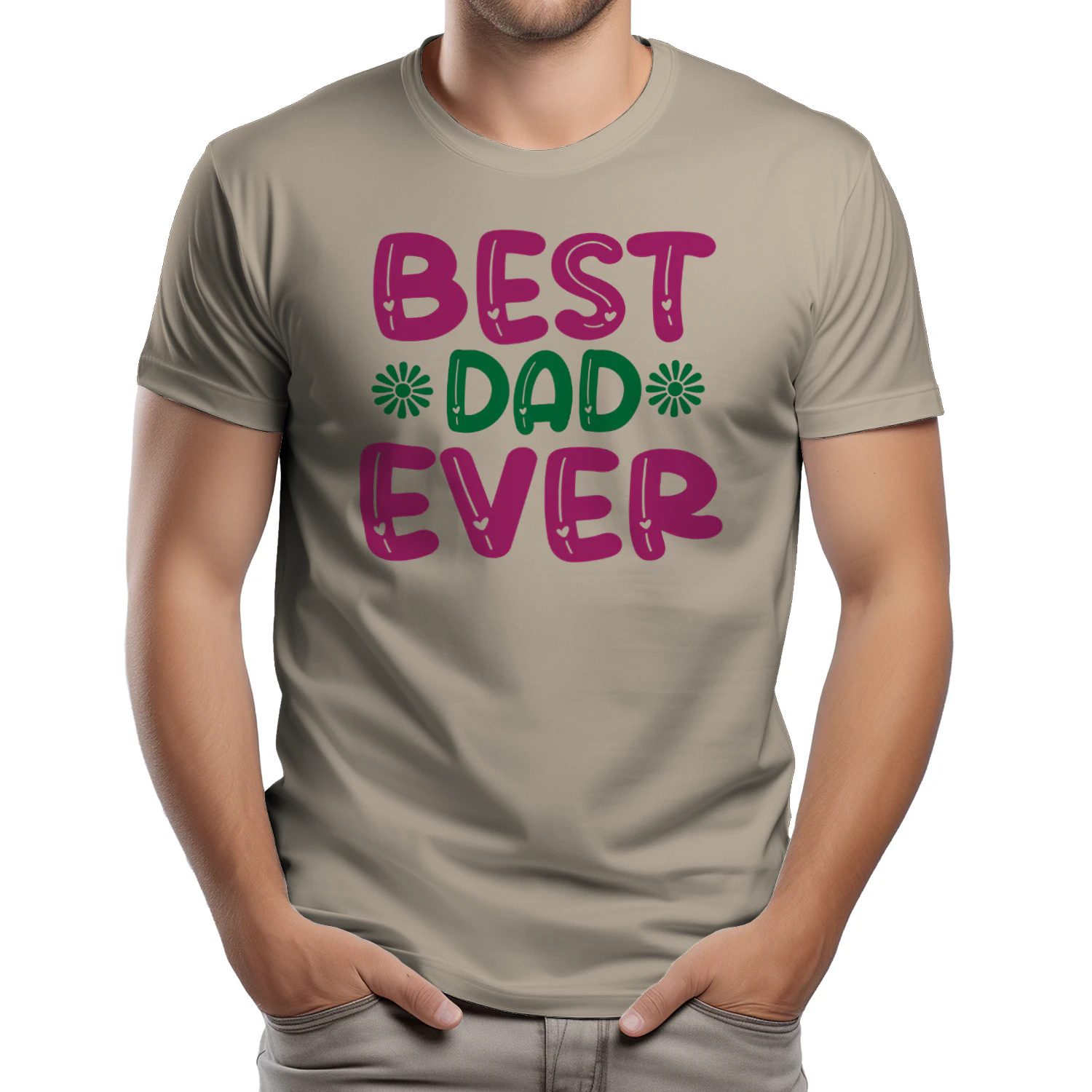 Best Dad Ever Cute Retro Father Design