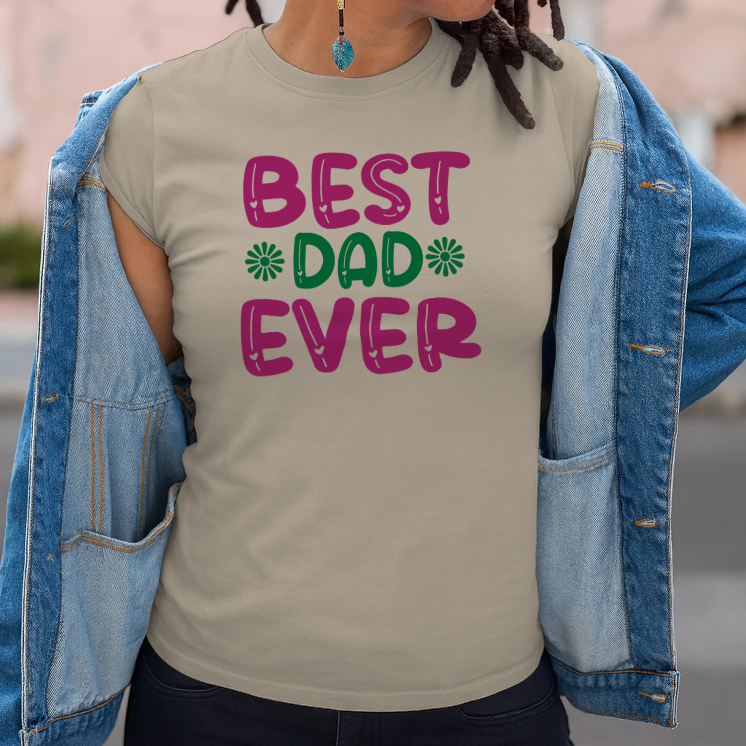 Best Dad Ever Cute Retro Father Design