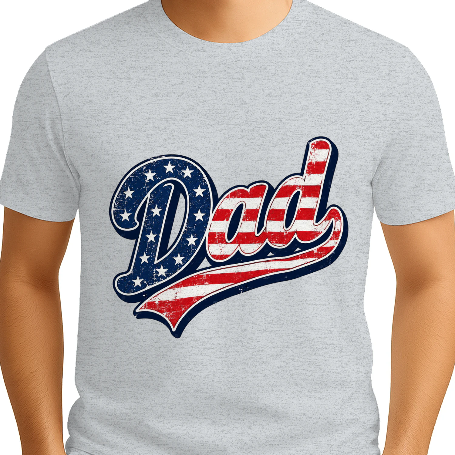 Patriotic Dad American Flag Vintage Father Design