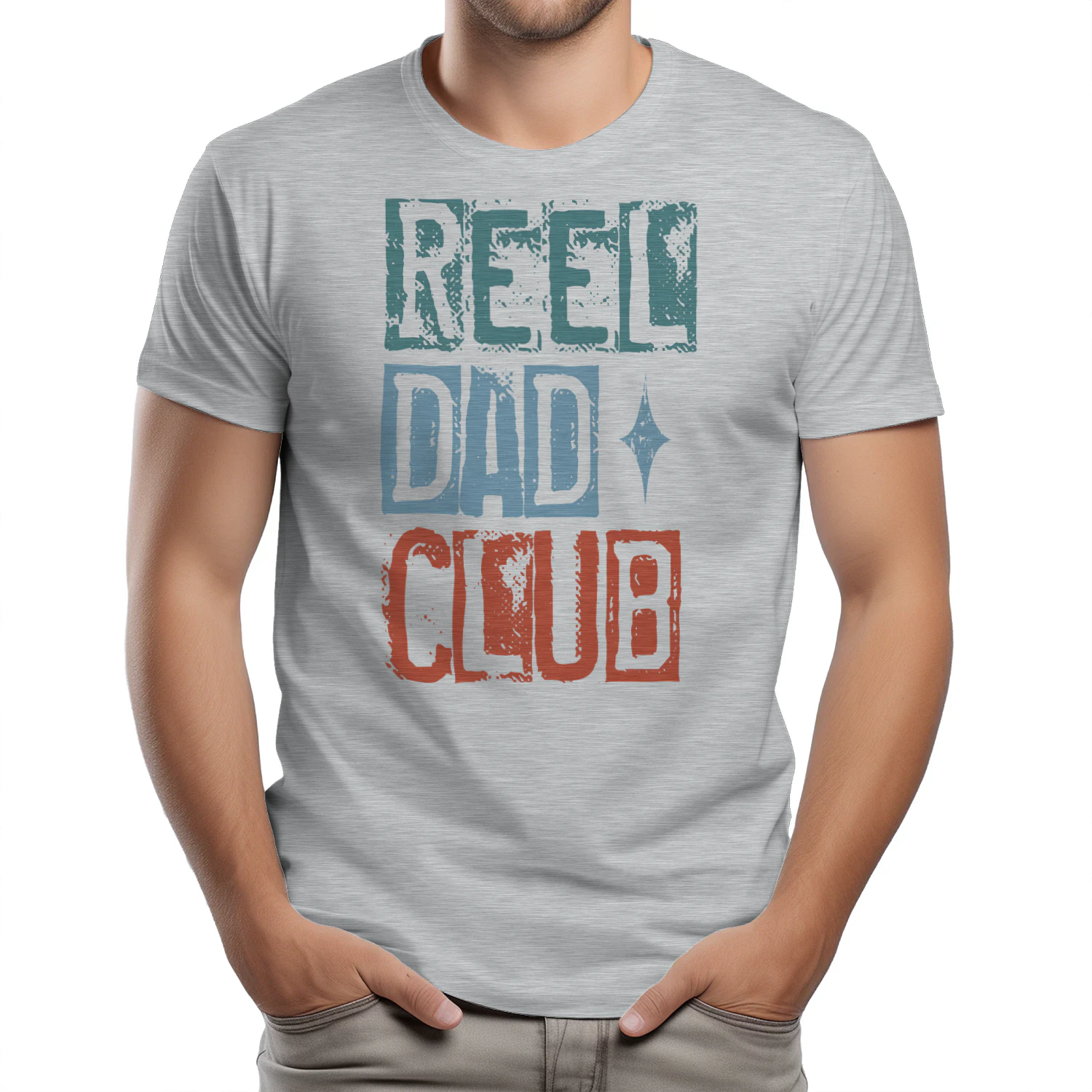Reel Dad Club Vintage Fishing Father Design