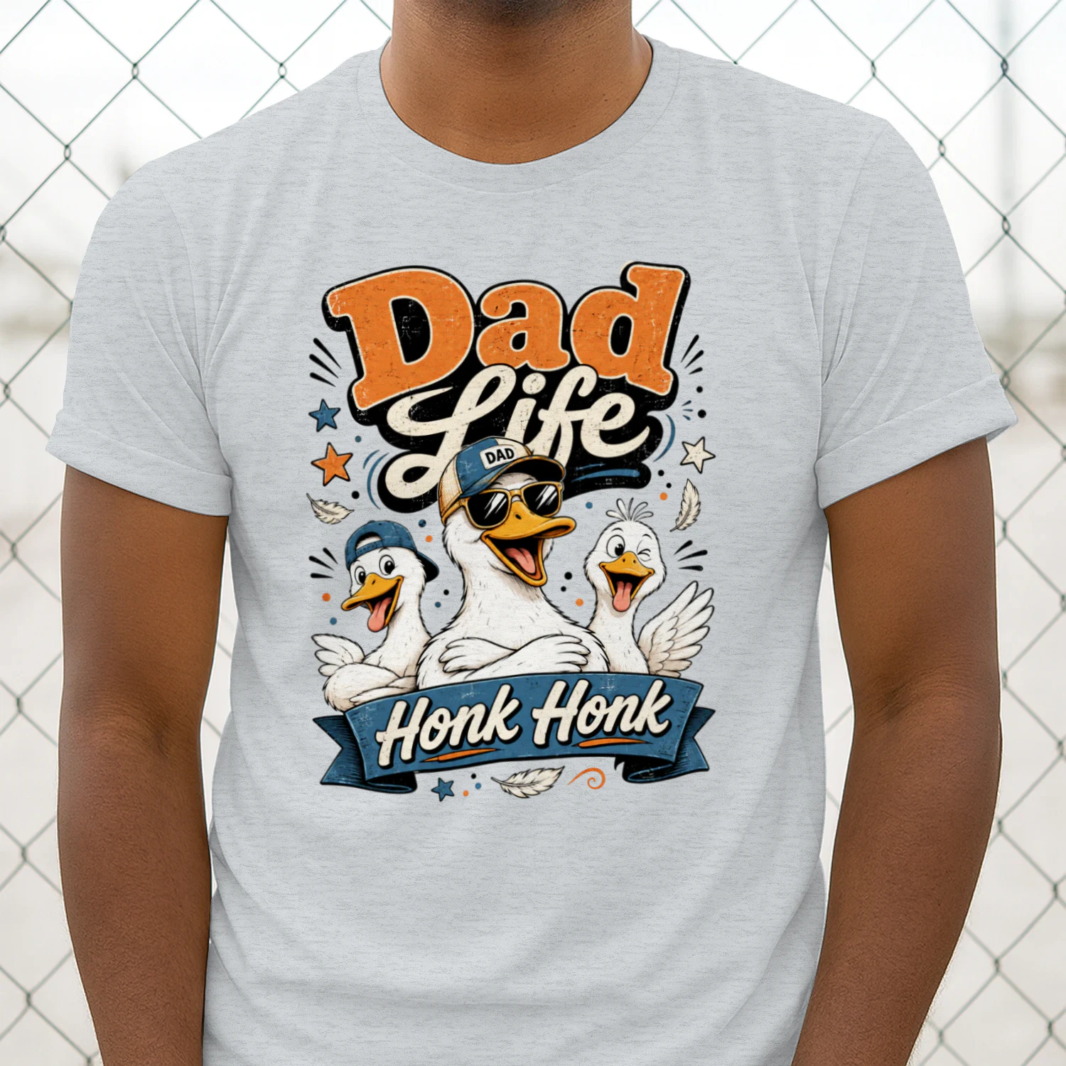 Dad Life Honk Honk Funny Goose Father T-Shirt