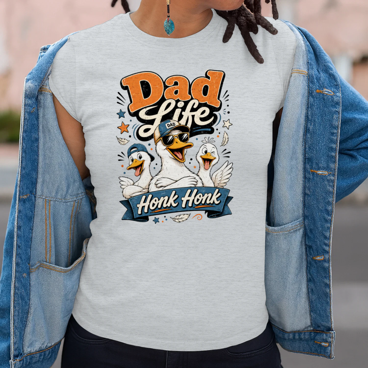 Dad Life Honk Honk Funny Goose Father T-Shirt