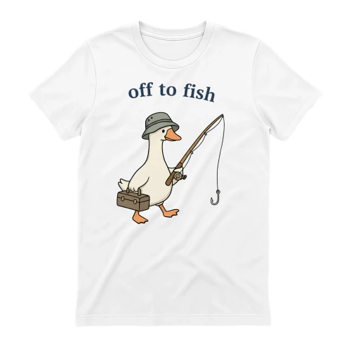 Off to Fish Funny Goose