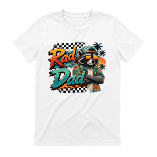 Cool Dad Raccoon Tropical Vibes