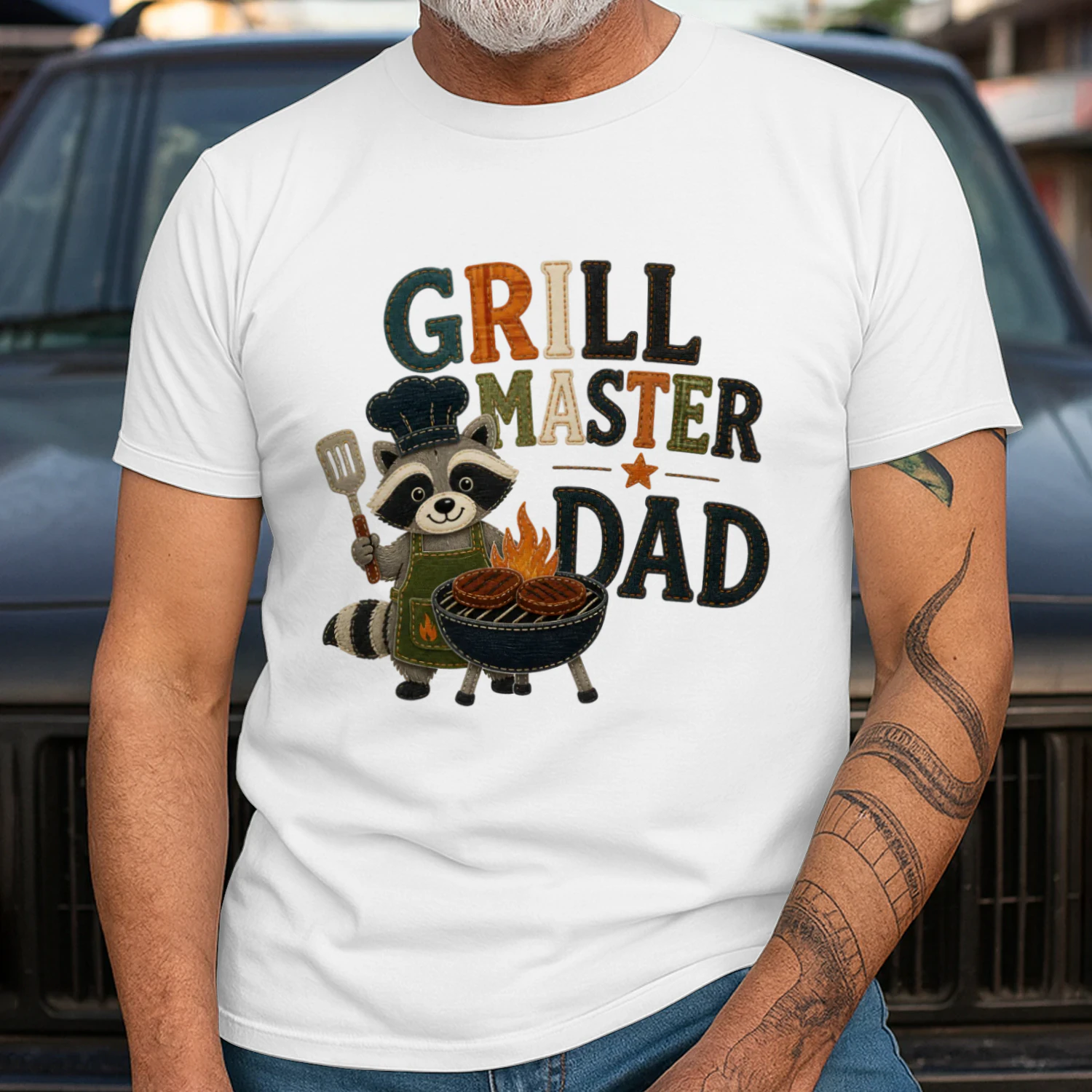 Grill Master Dad Raccoon BBQ