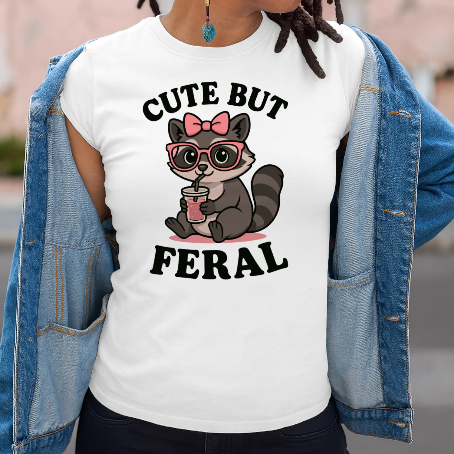 Cute But Feral Raccoon Shirt
