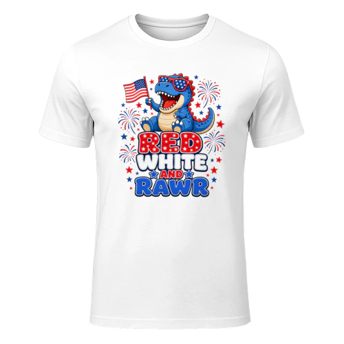 Red White and Rawr Patriotic Dinosaur