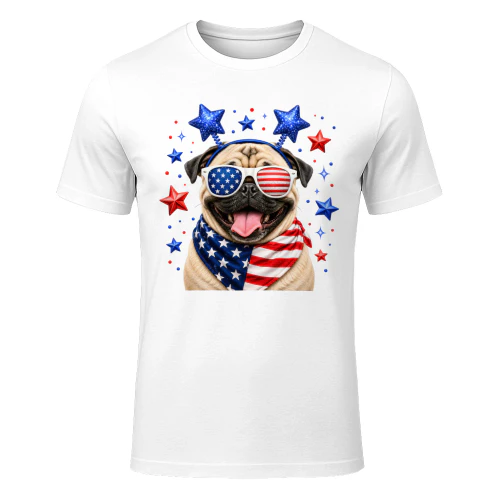 Patriotic Pug Fourth of July