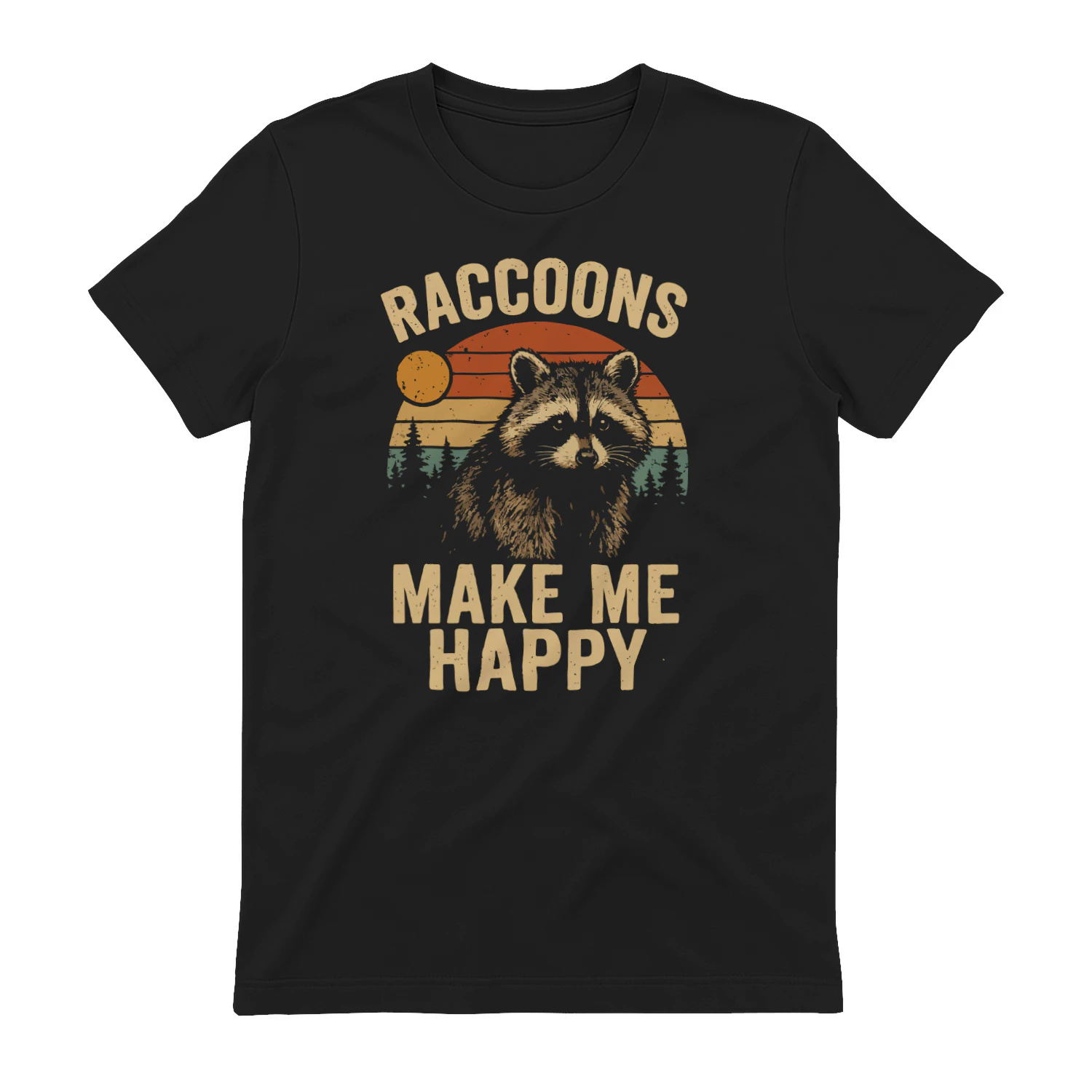 Raccoon Make Me Happy Vintage Shirt