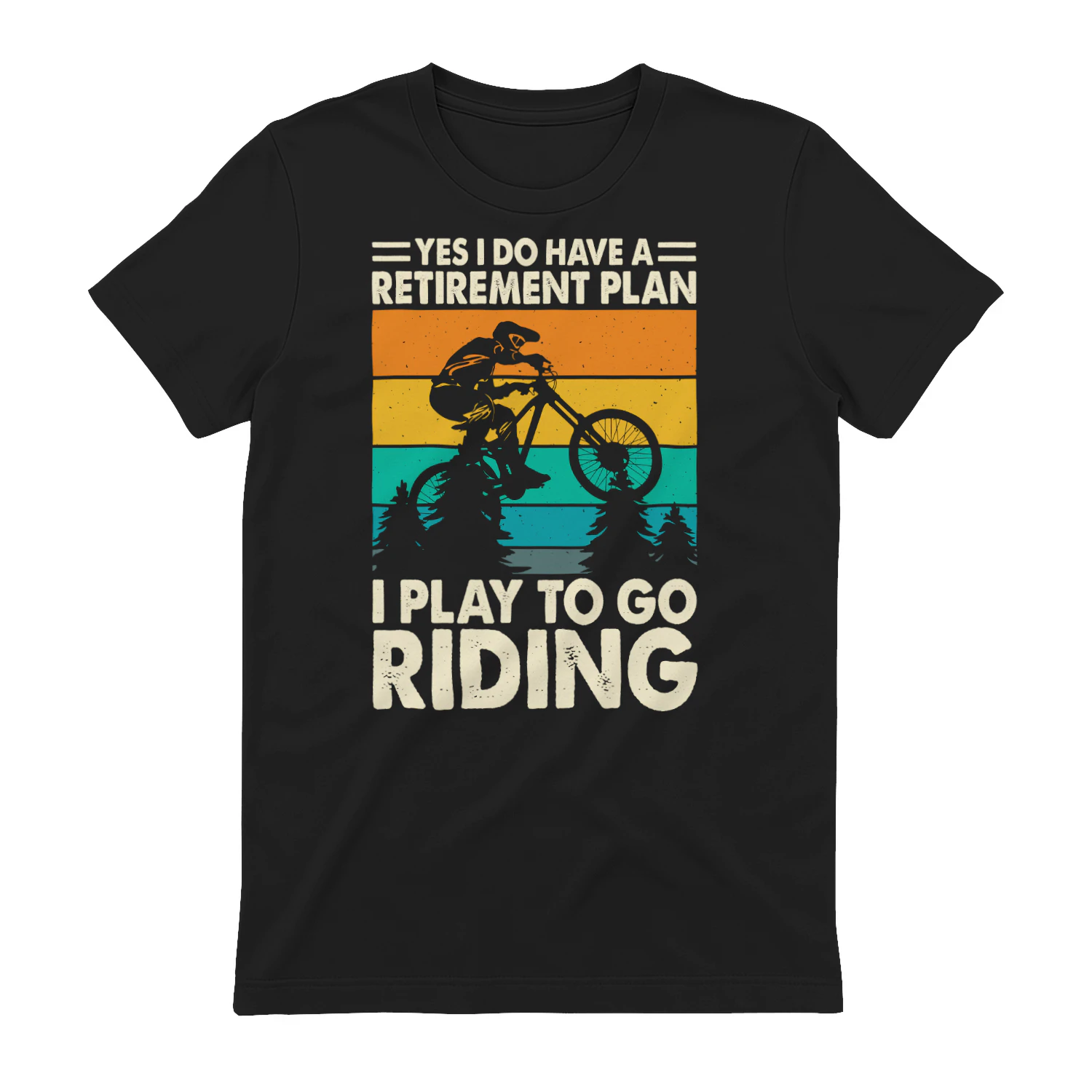 Yes I Do Have A Retirement Plan I Play To Go Riding Vintage Cycling T-Shirt