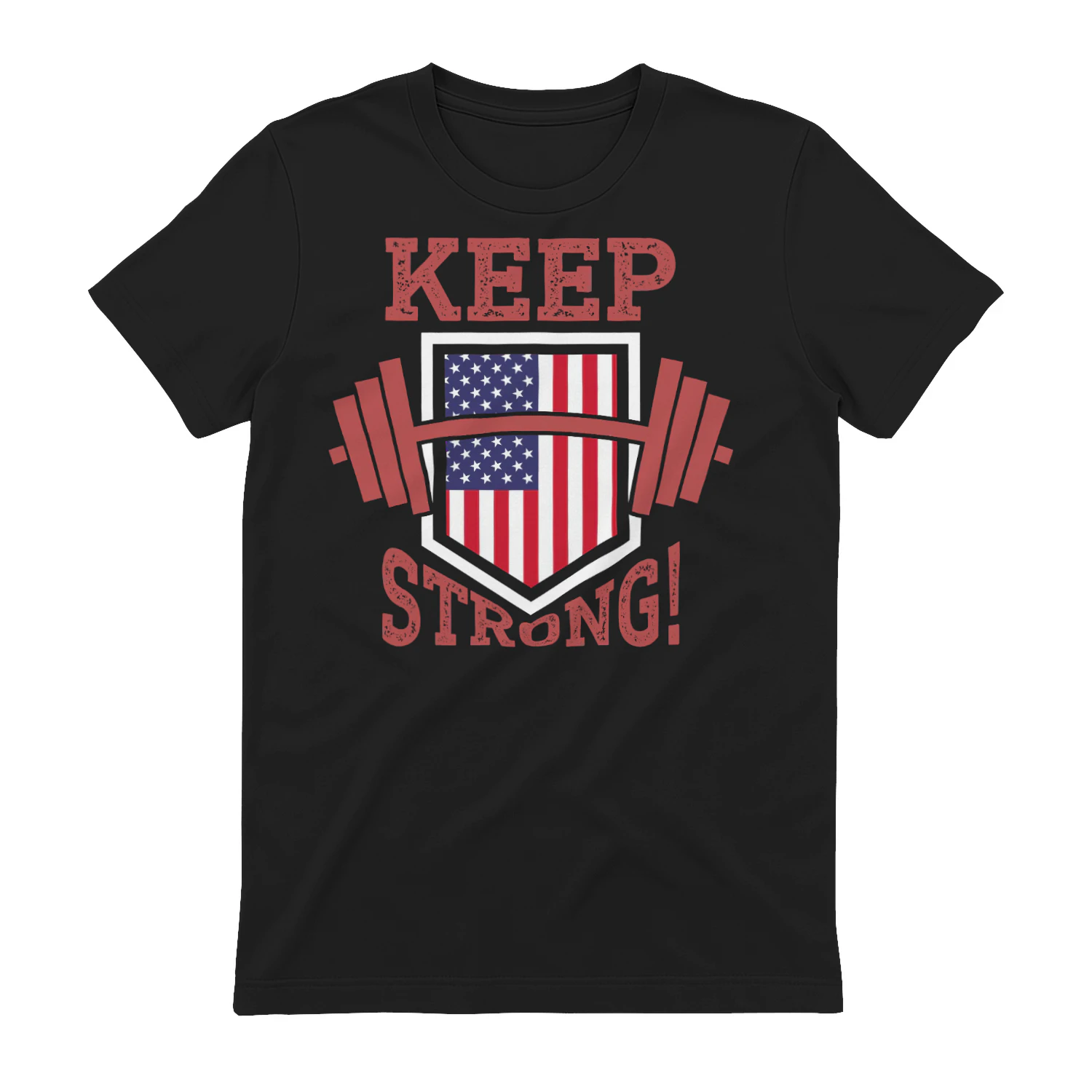 Keep Strong USA Weightlifting Gym T-Shirt