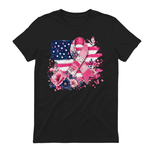 Patriotic Pink Ribbon Breast Cancer Awareness