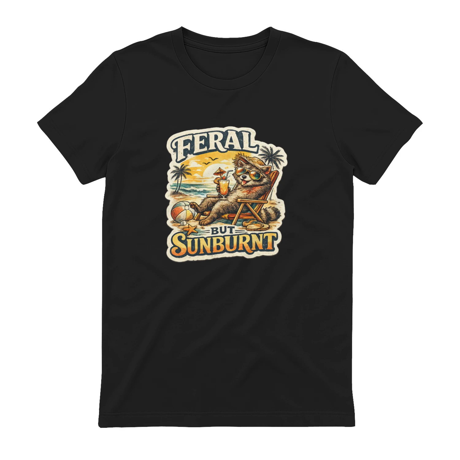 Feral But Sunburnt Raccoon Shirt
