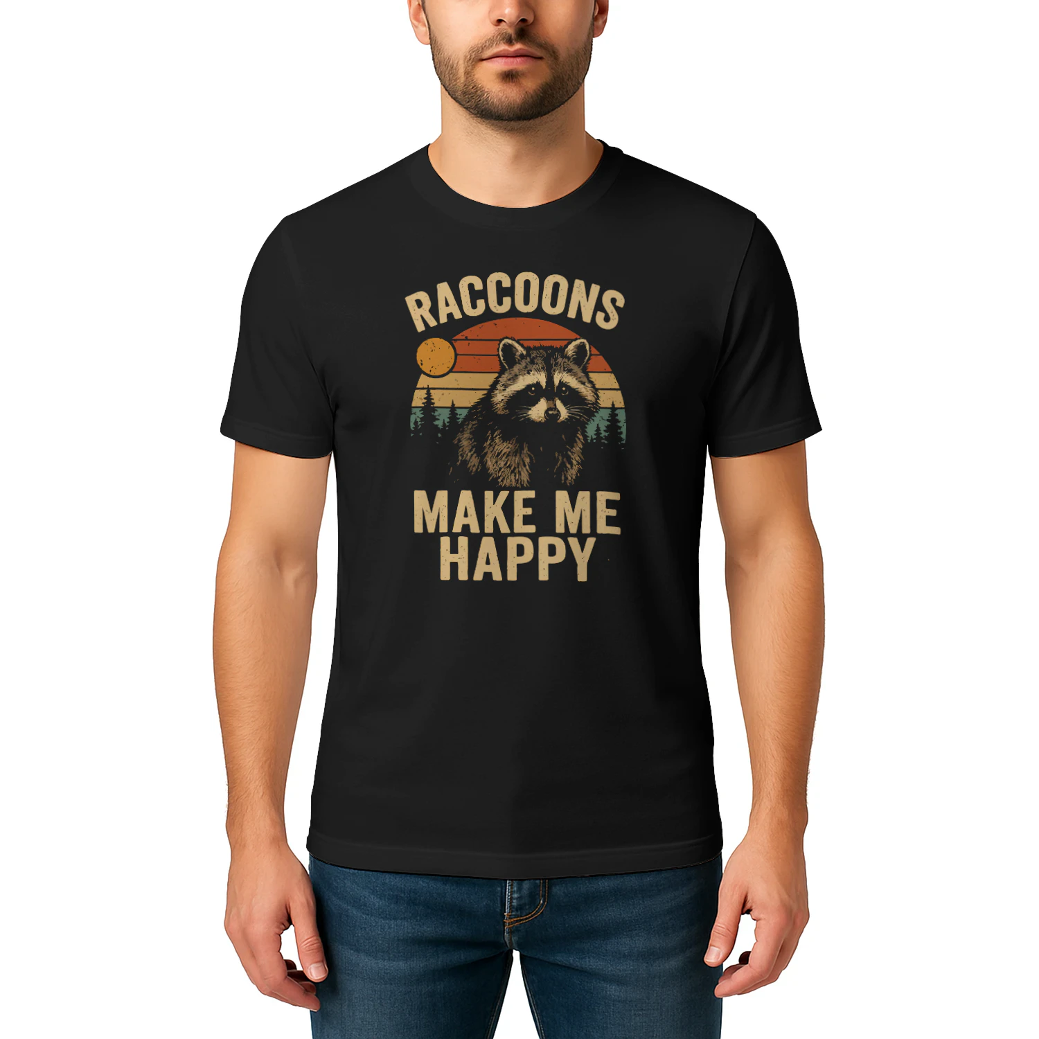 Raccoon Make Me Happy Vintage Shirt