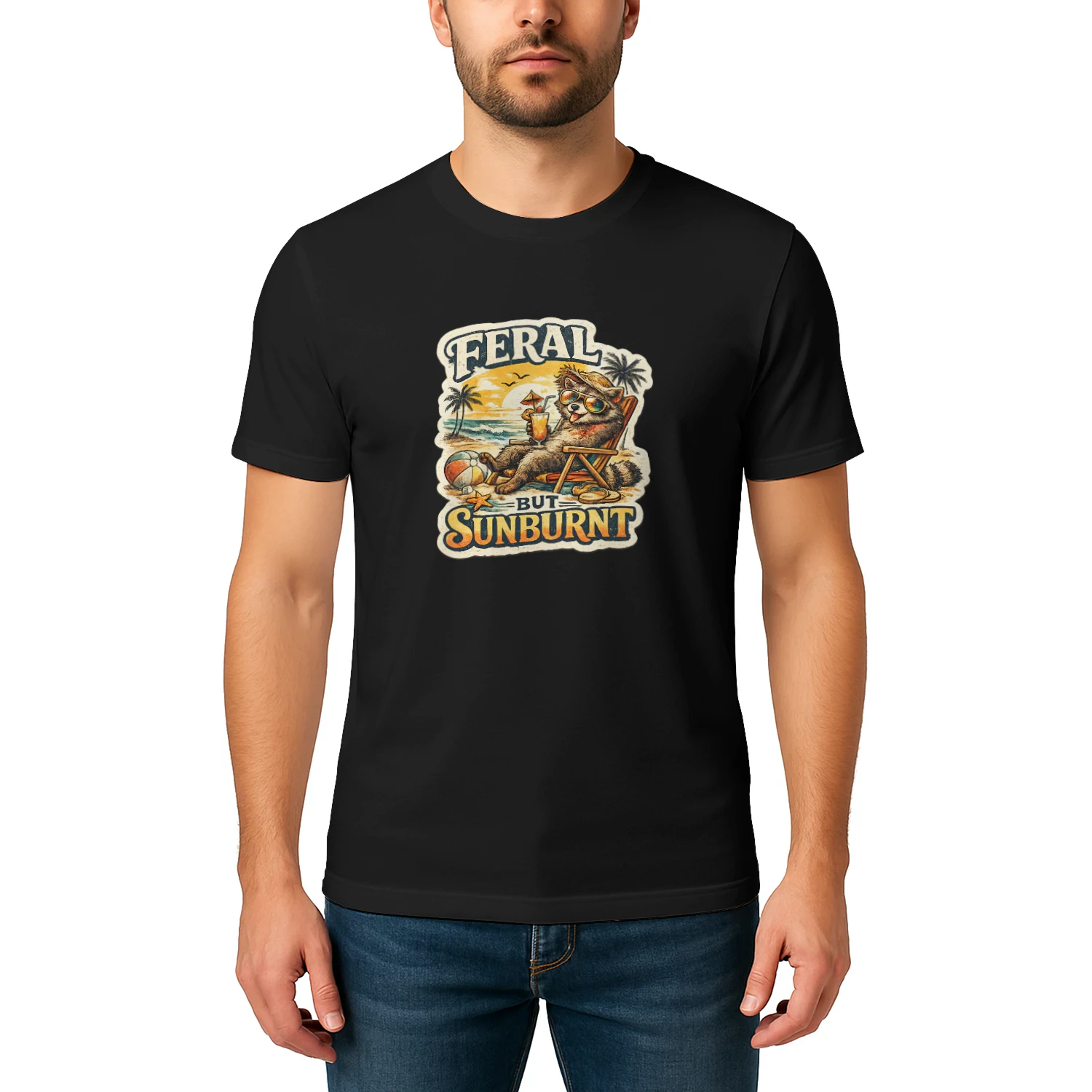 Feral But Sunburnt Raccoon Shirt