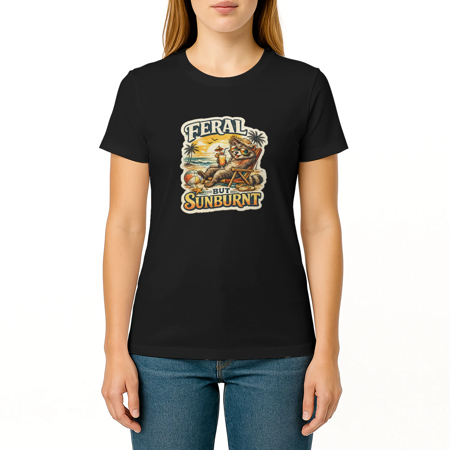 Feral But Sunburnt Raccoon Shirt