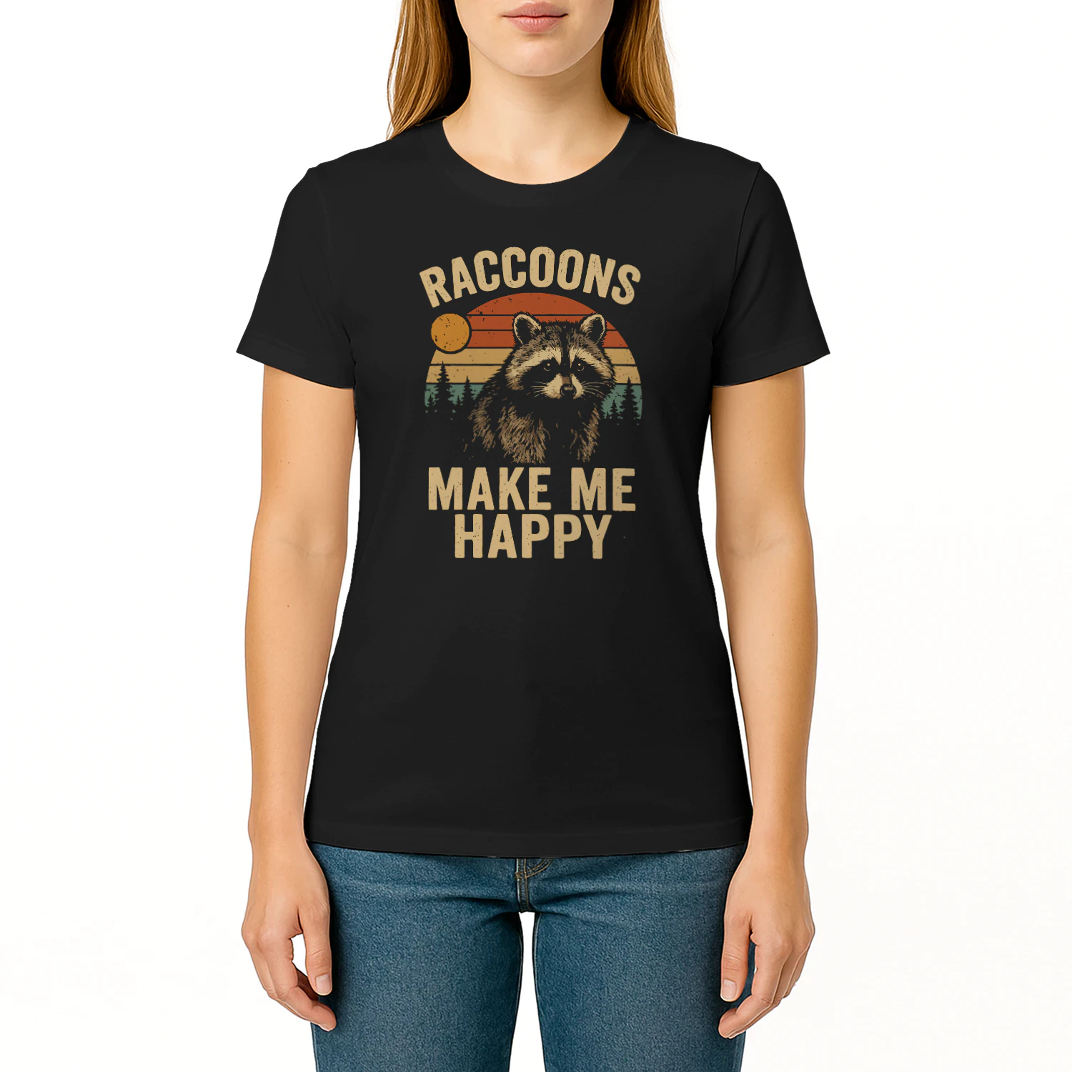 Raccoon Make Me Happy Vintage Shirt