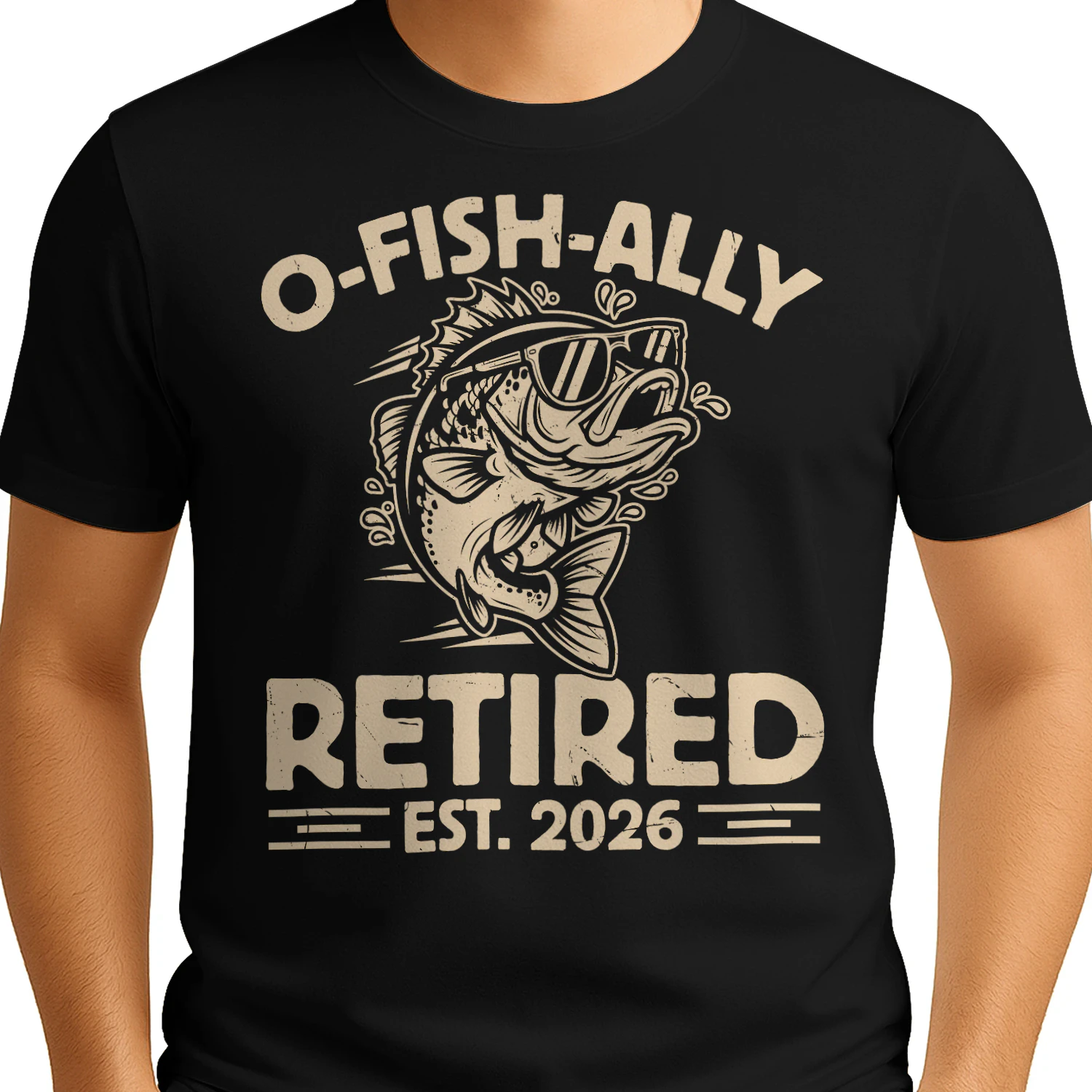 O-Fish-Ally Retired Est 2026 Funny Fishing Retirement Quote