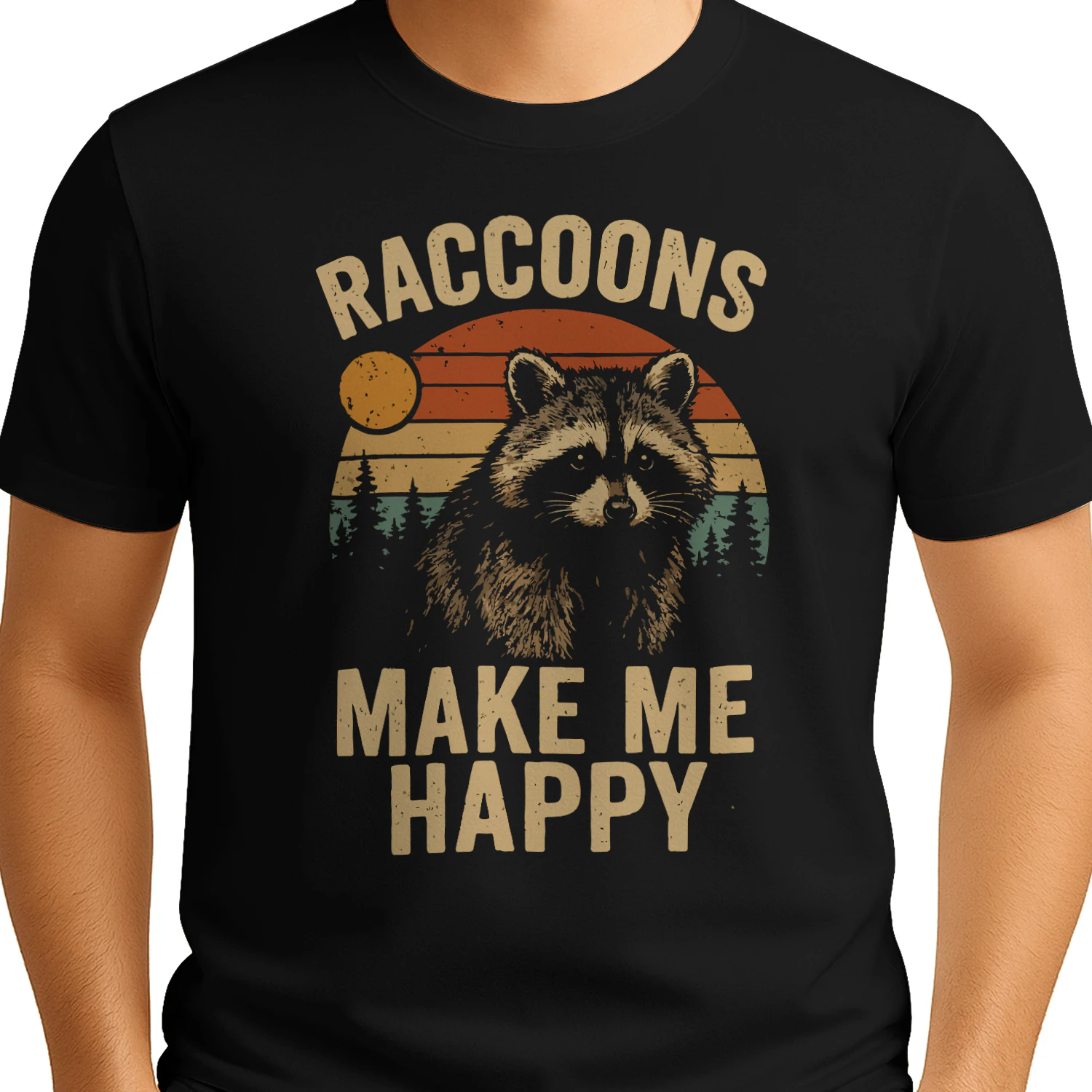 Raccoon Make Me Happy Vintage Shirt