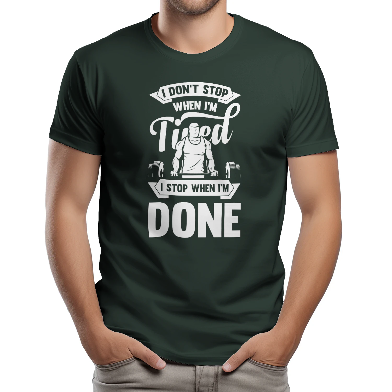 I Don’t Stop When I’m Tired Weightlifting Design